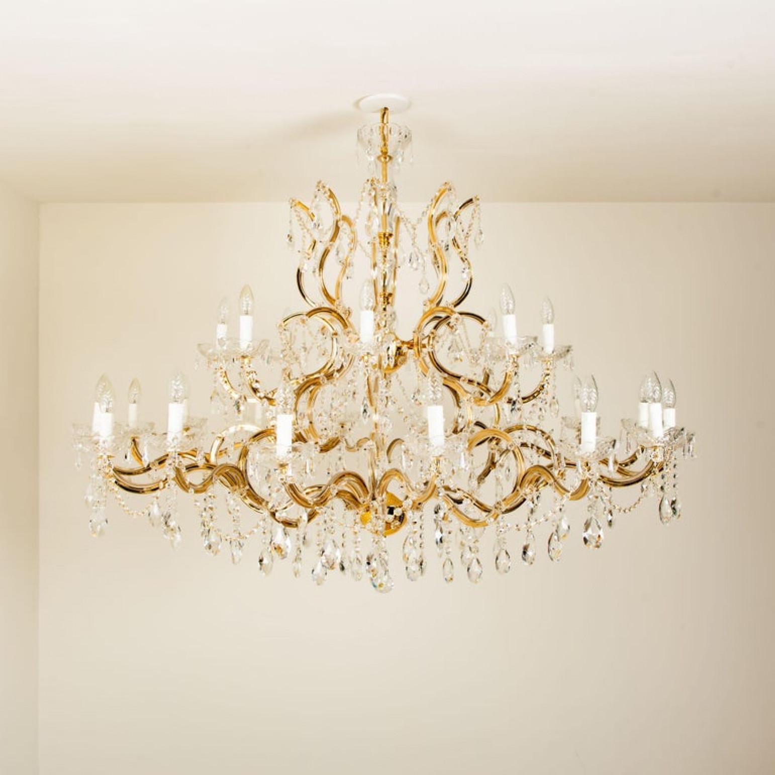 Huge High-End XXL Maria Theresa Gold Plated Swarovski Chandelier For Sale 12