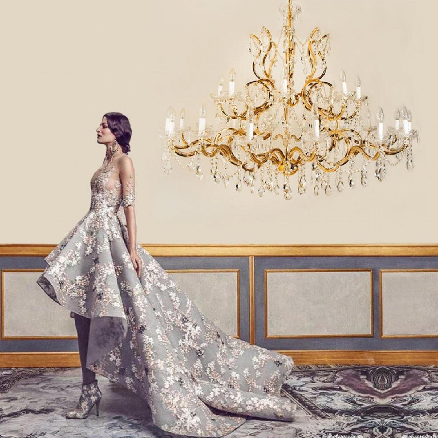 This stunning huge high-end chandelier Bring the passion of the Palace of Versailles into your home with this ageless classic. The Maria Theresa has been the gold standard for elegance and grace in the chandelier world for hundreds of years. This