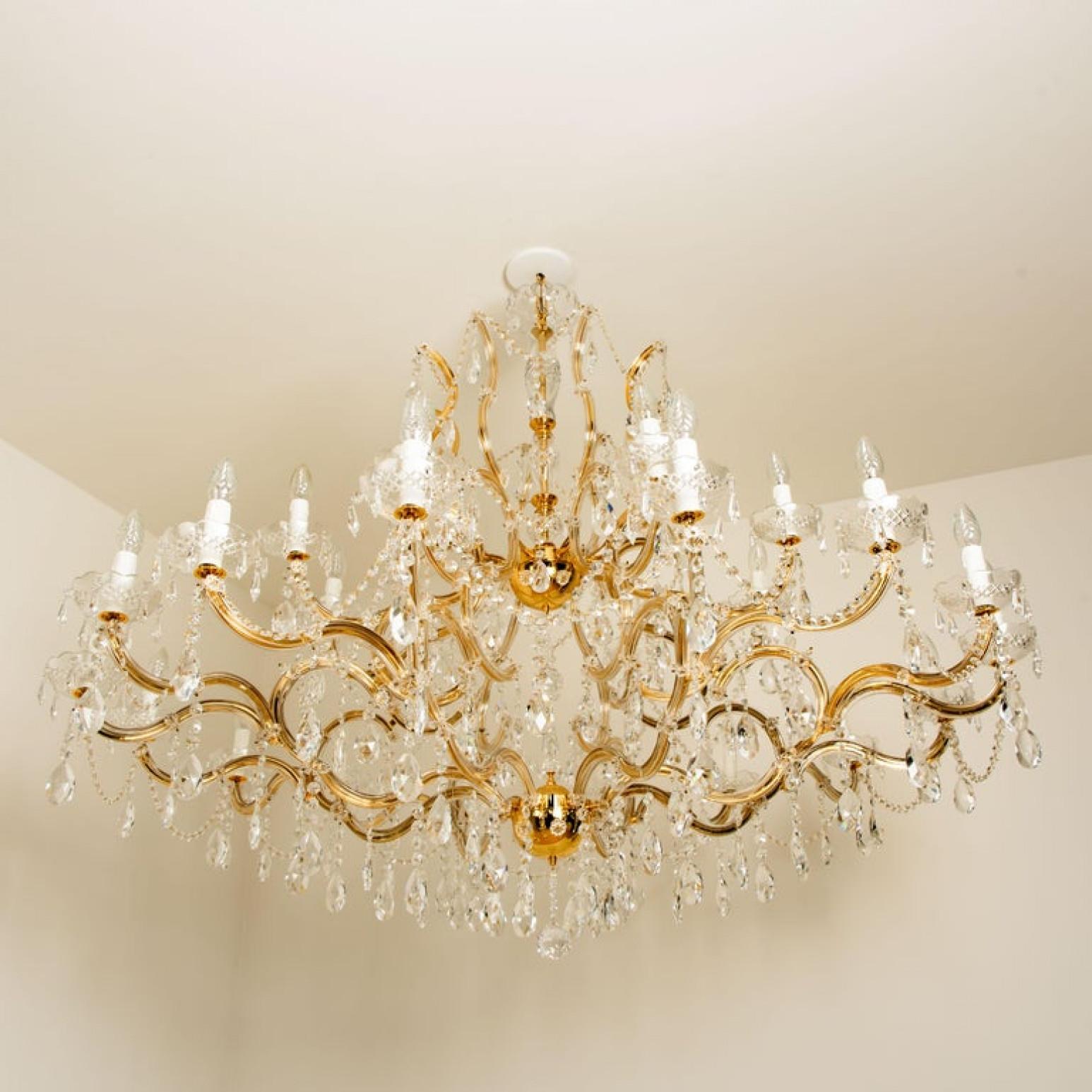 Adam Style Huge High-End XXL Maria Theresa Gold Plated Swarovski Chandelier