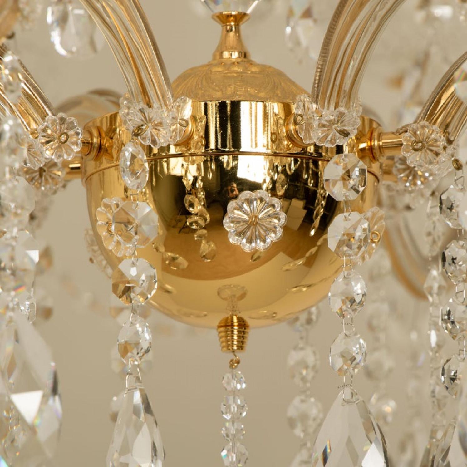 Austrian Huge High-End XXL Maria Theresa Gold Plated Swarovski Chandelier For Sale