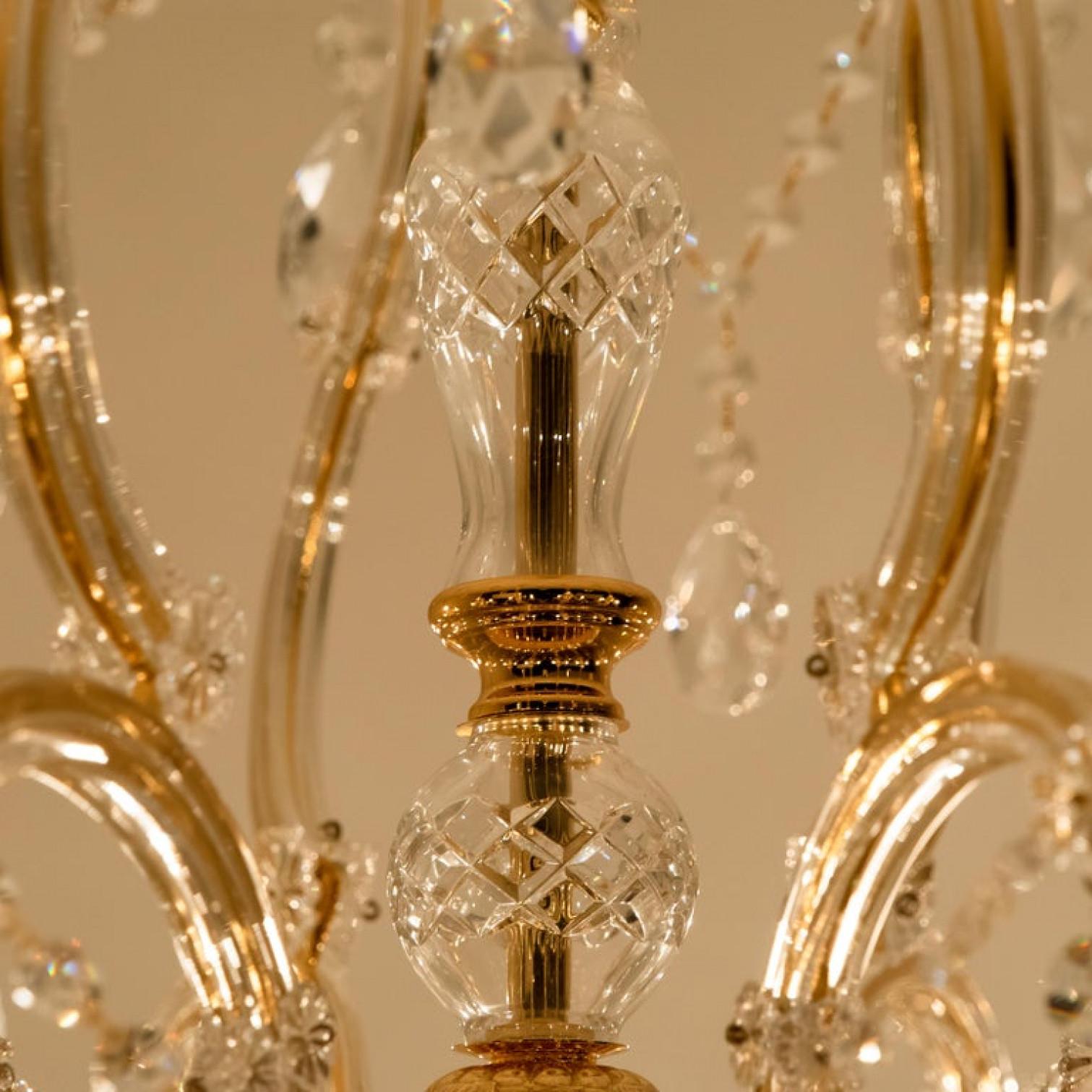 20th Century Huge High-End XXL Maria Theresa Gold Plated Swarovski Chandelier For Sale