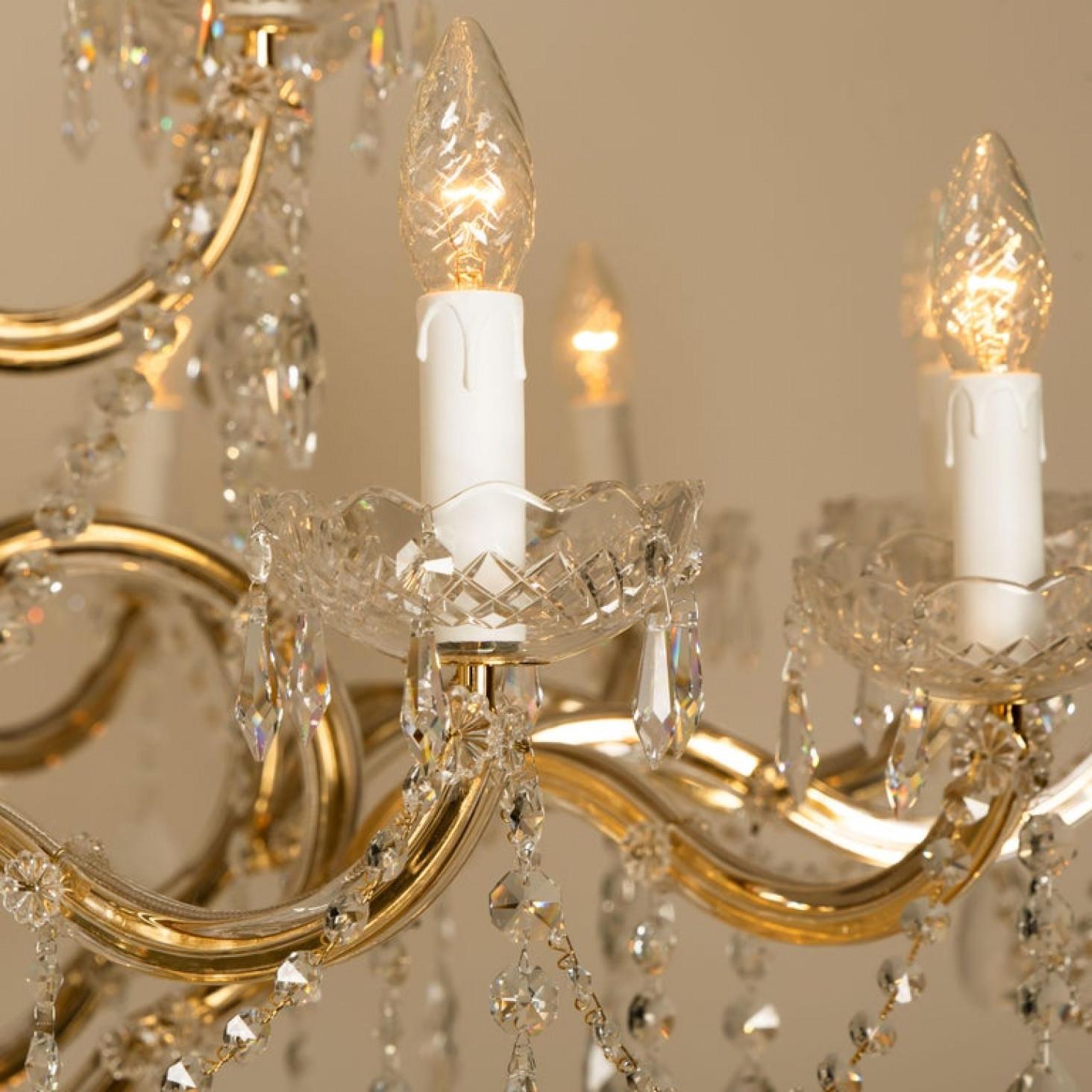 Huge High-End XXL Maria Theresa Gold Plated Swarovski Chandelier 1
