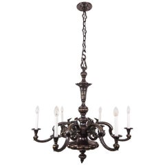 Huge Historistic Bronze Chandelier, circa 1890s