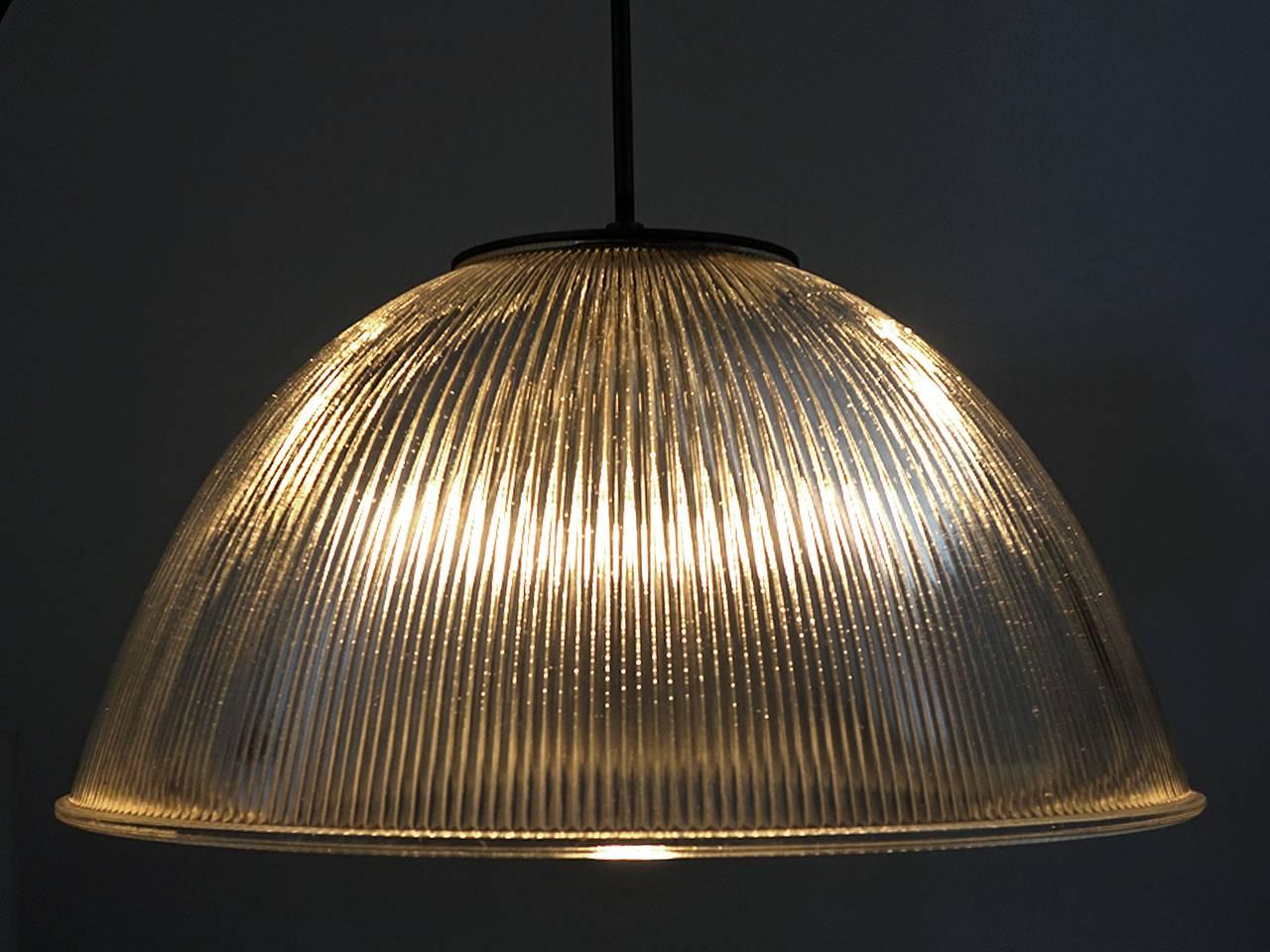 American Huge Holophane Dome Pendants - 21 Inch Diameter