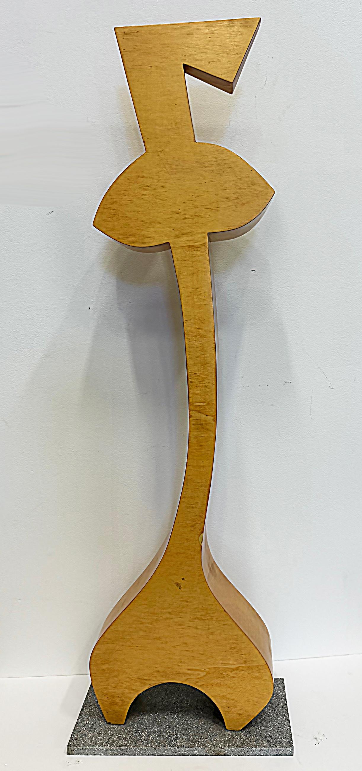 Post-Modern Huge Impressive Postmodern Maple Abstract Sculpture, 1980s For Sale