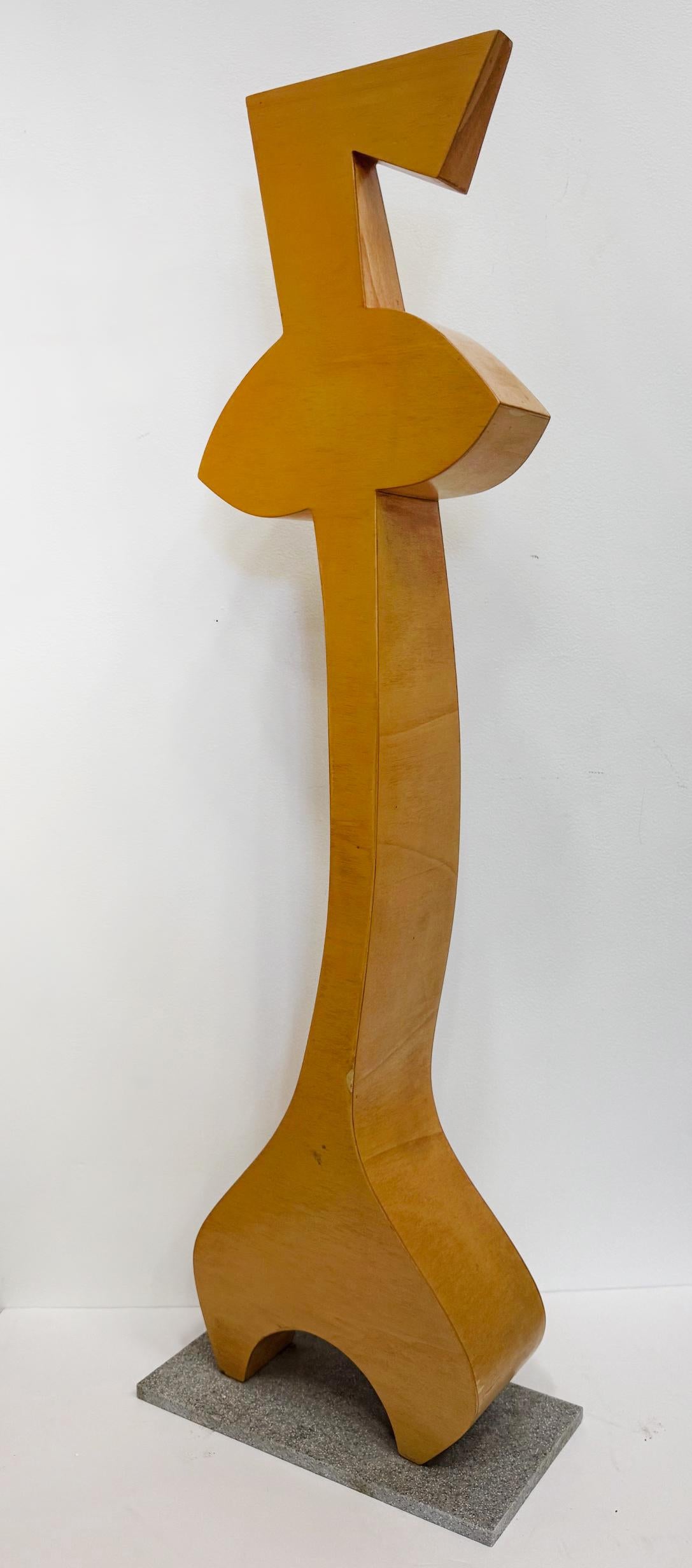 Huge Impressive Postmodern Maple Abstract Sculpture, 1980s In Good Condition For Sale In Miami, FL