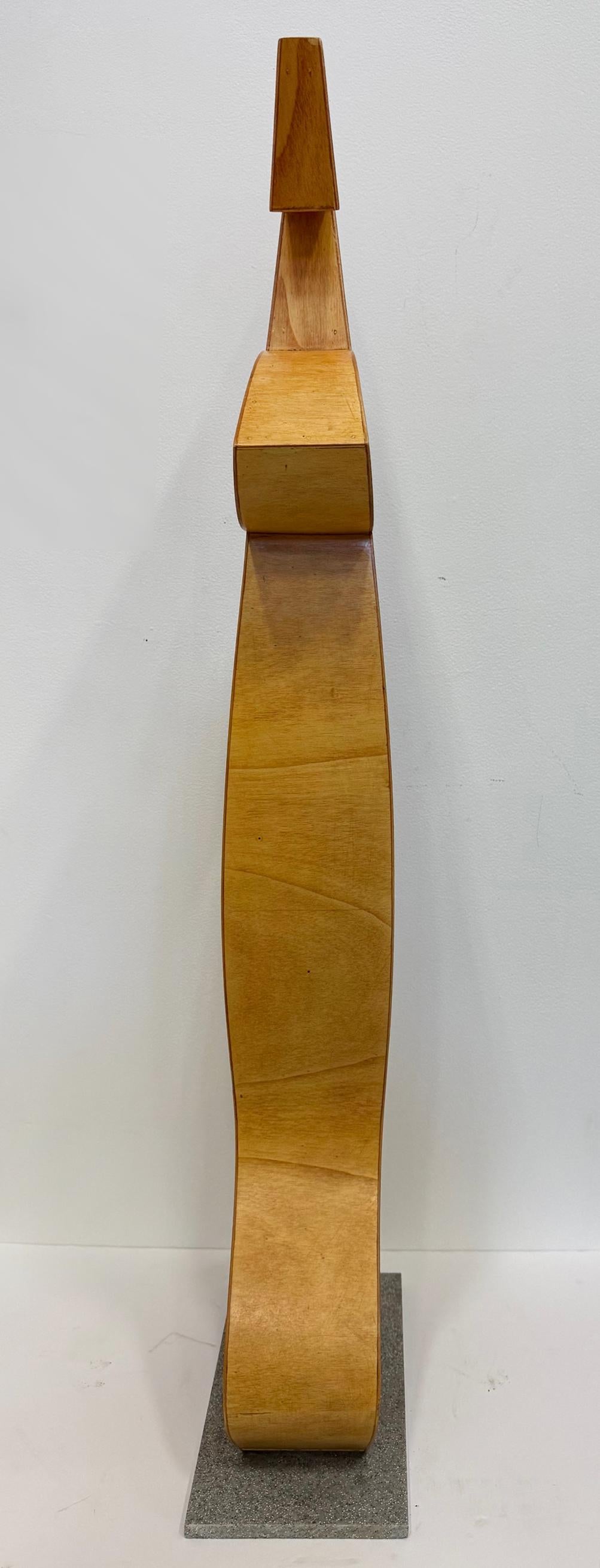20th Century Huge Impressive Postmodern Maple Abstract Sculpture, 1980s For Sale