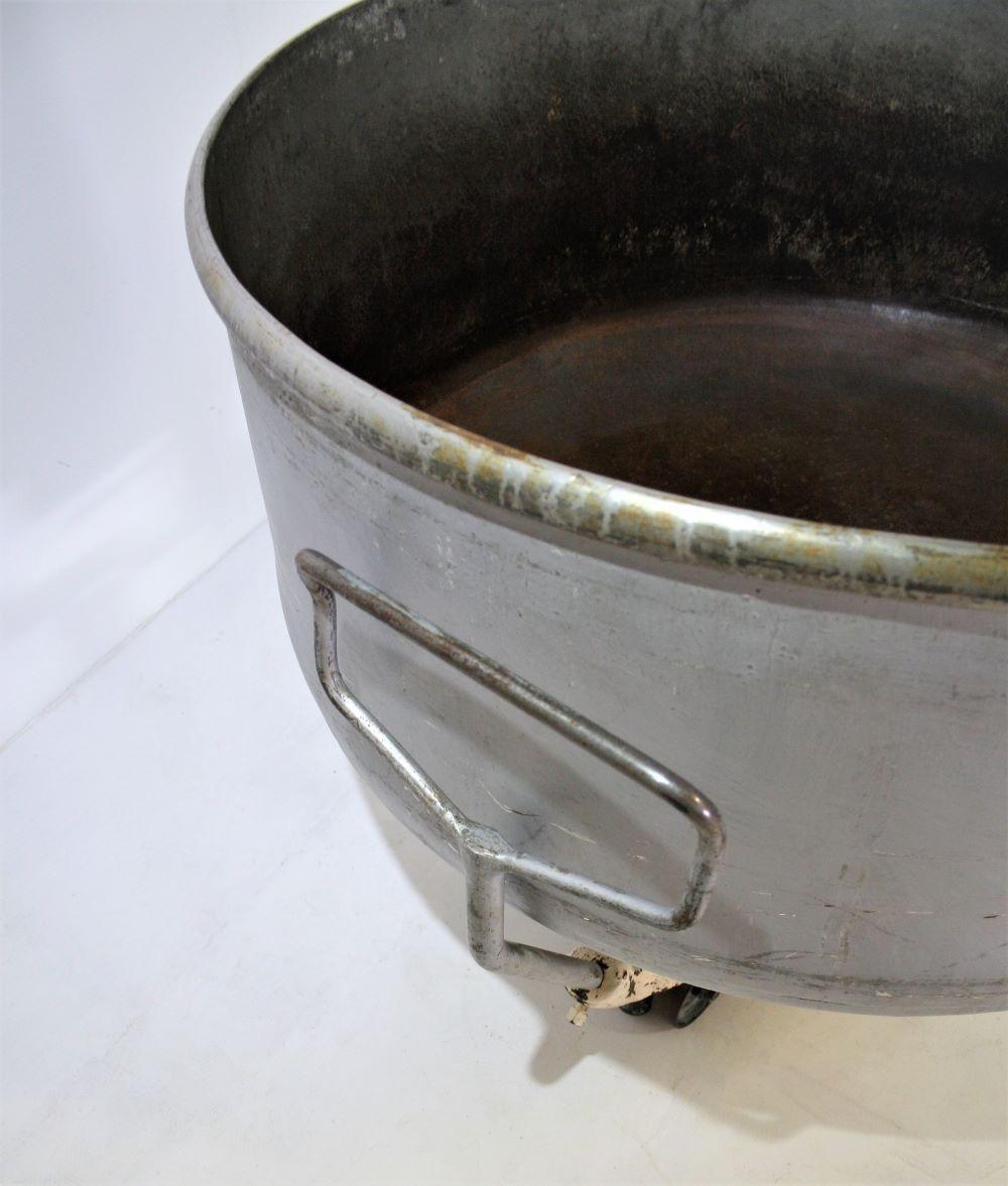 Huge Industrial Cast Iron Bakery Mixing Bowl on Castors Unusual Planter  For Sale 6