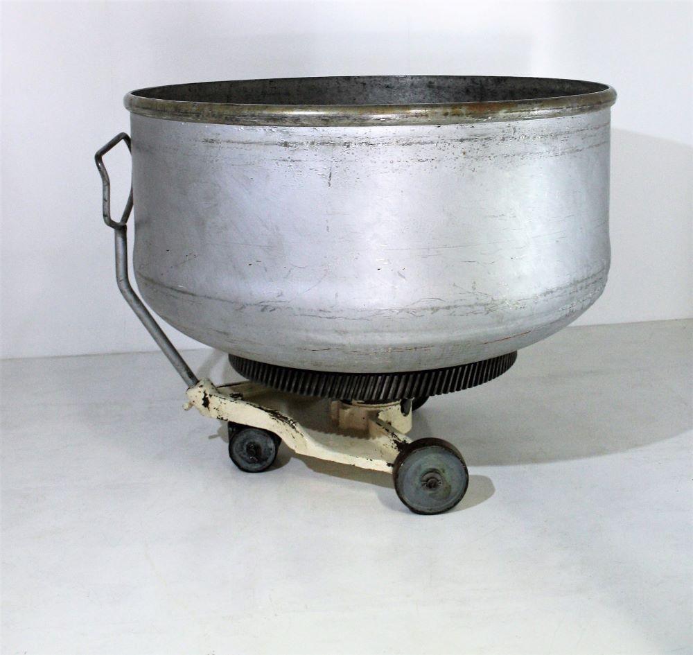 British Huge Industrial Cast Iron Bakery Mixing Bowl on Castors Unusual Planter  For Sale