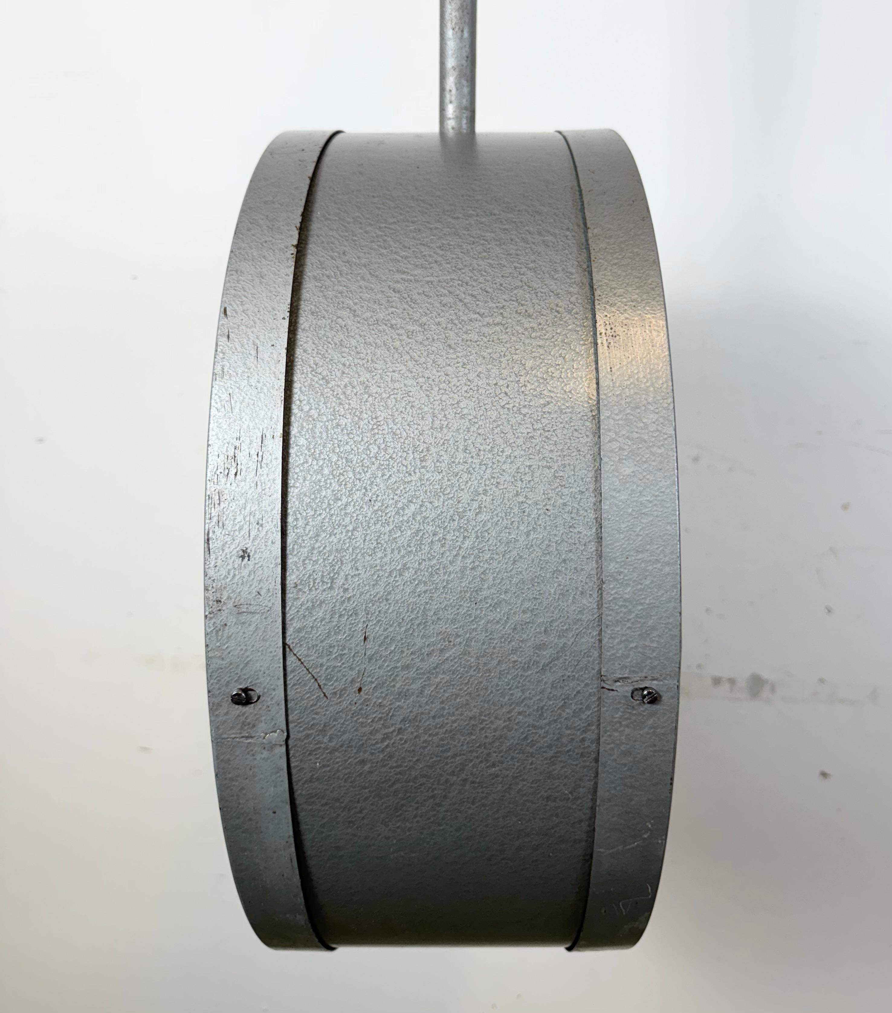 Huge Industrial Double Sided Railway or Factory Clock from Pragotron, 1960s For Sale 7