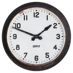Enorme orologio da parete industriale illuminato Gents of Leicester Railway Factory, 1930 ca.