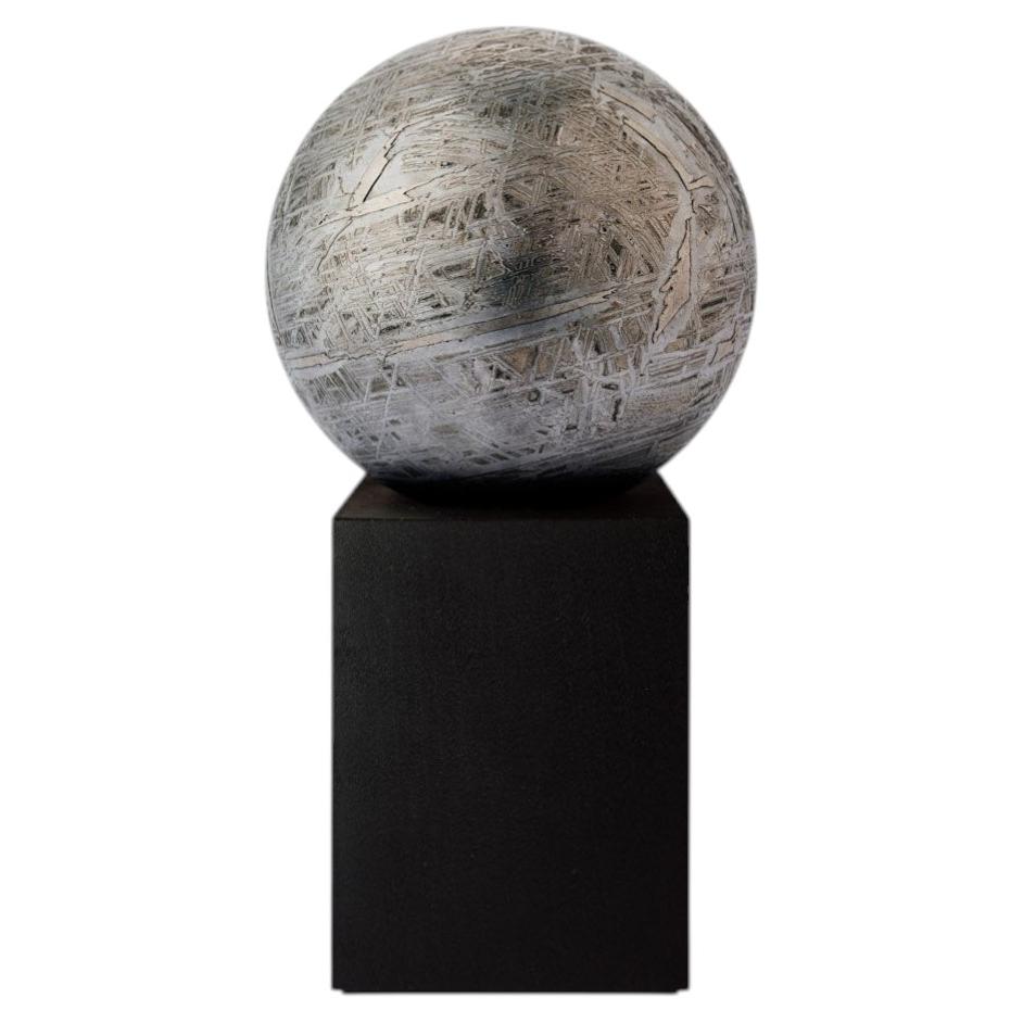Huge Iron Meteorite Sphere with Crystalline Structure