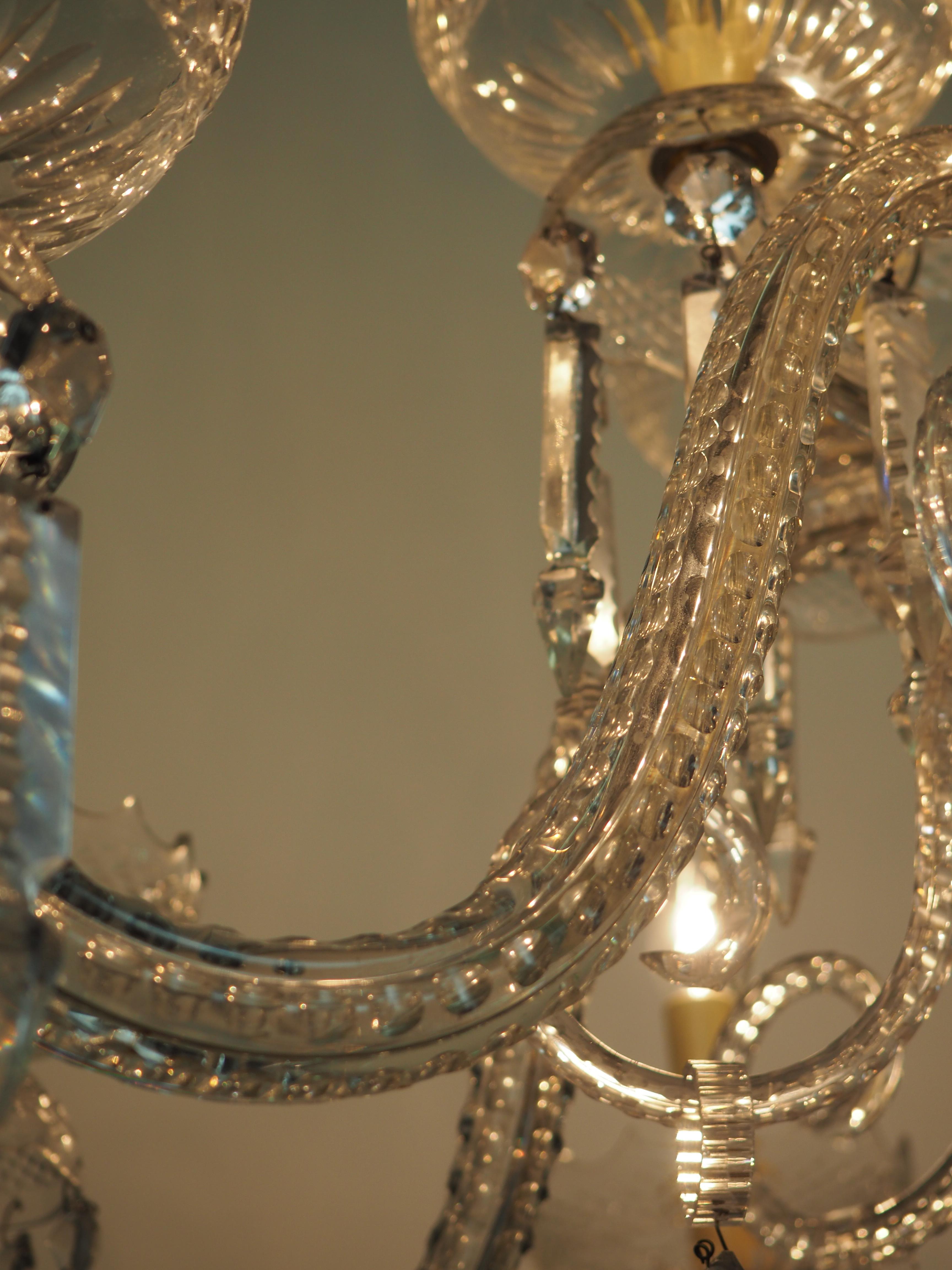 Stupefacente  Lampadario a 16 luci in cristallo di Murano, circa 1920 in vendita 3