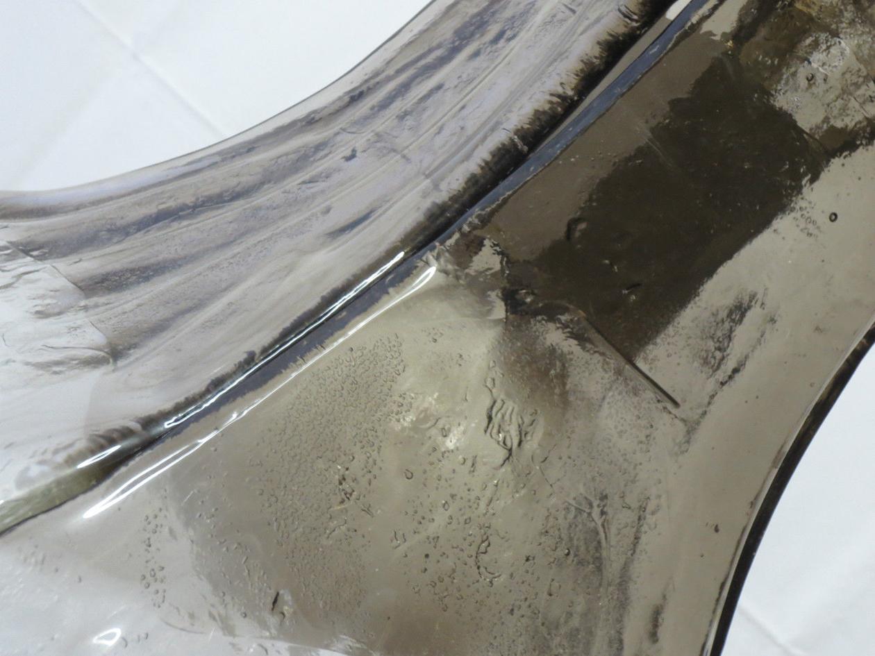 Verre brun Grande suspension italienne de plafond en verre soufflé Carlo Nason, années 1960 en vente