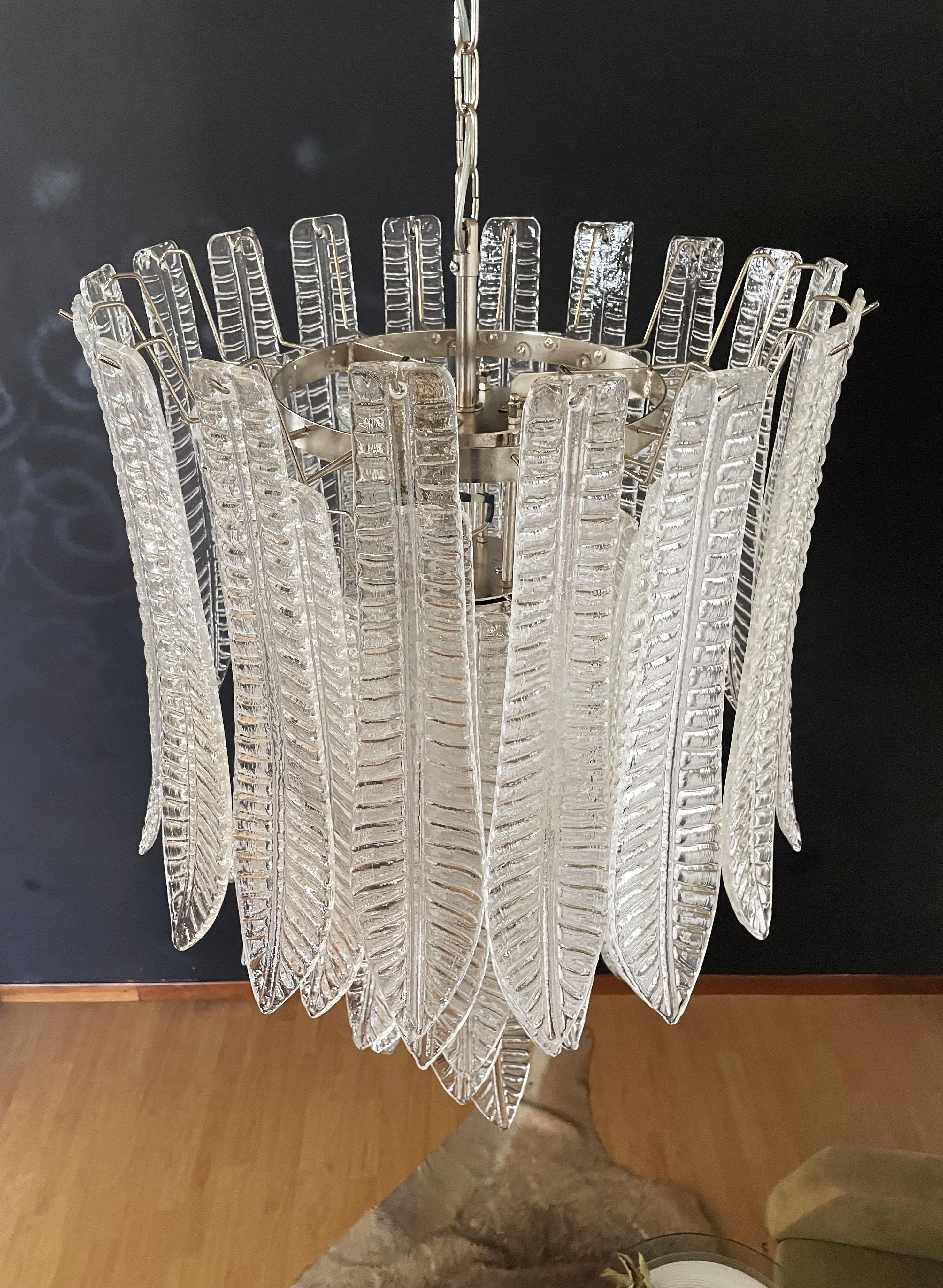 Huge Italian Murano Felci Glass Chandelier, 52 Glasses 1