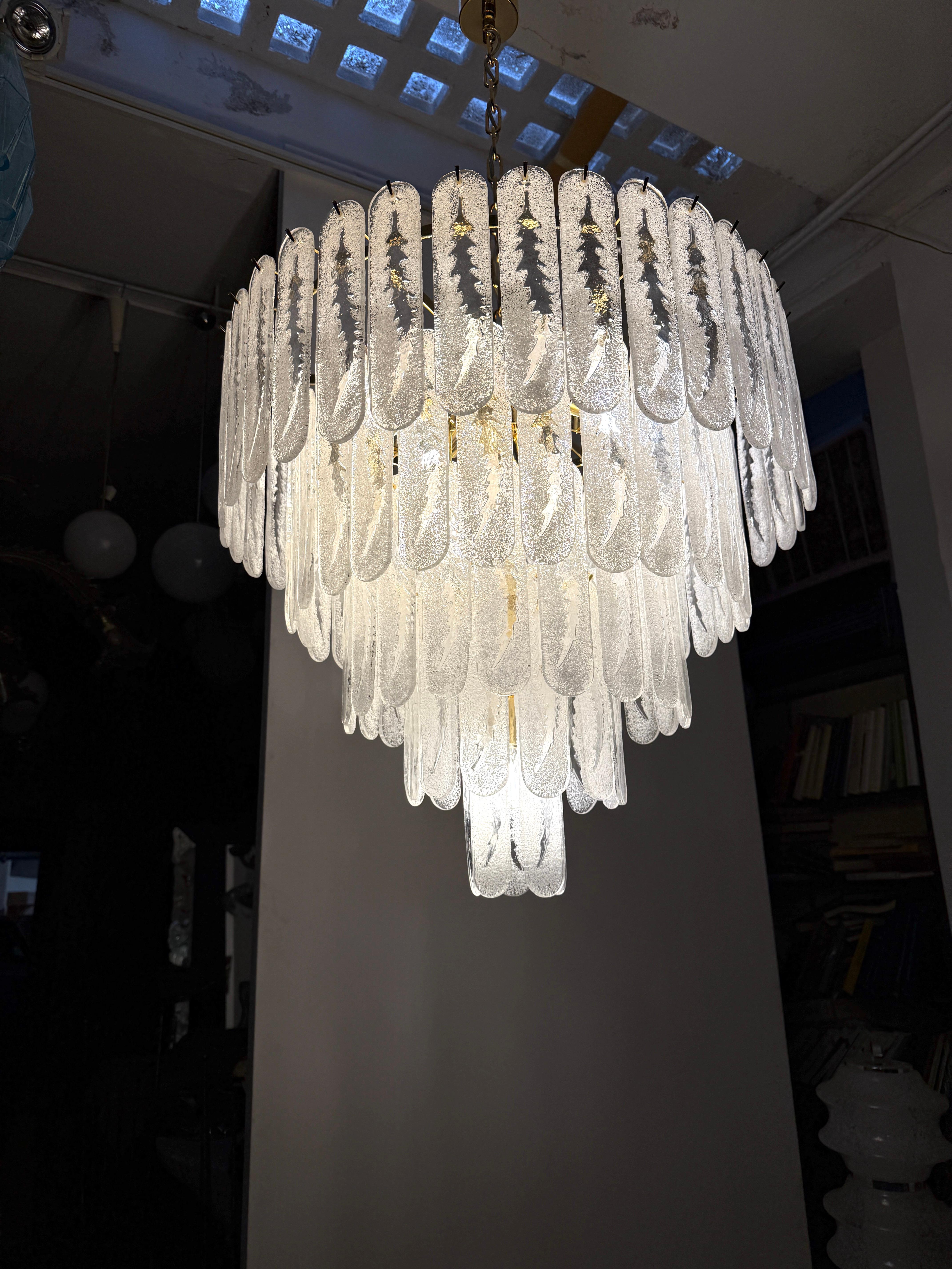 Huge Italian Murano Glass Chandelier For Sale 6