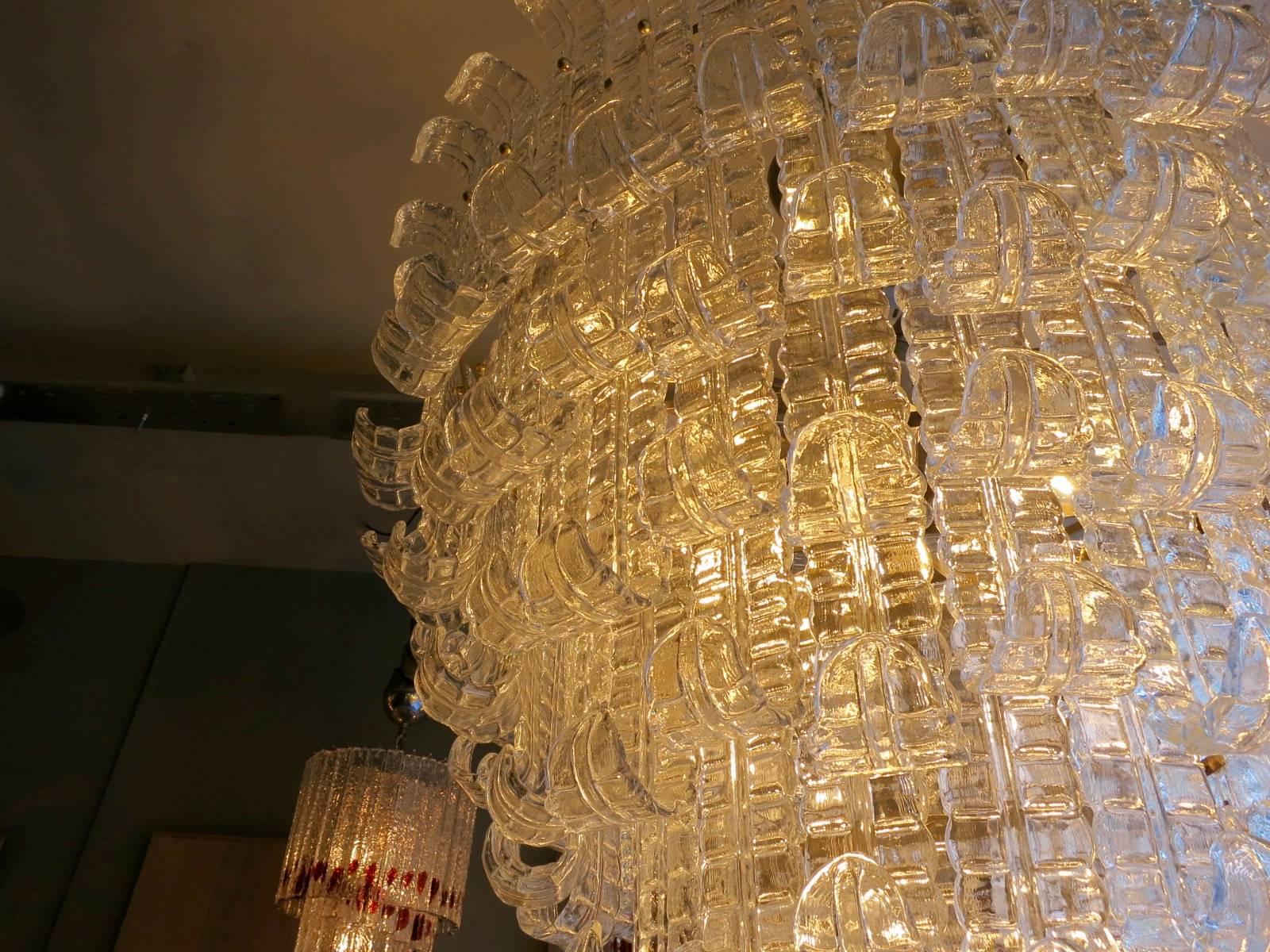 20th Century Huge Italian Murano Glass Chandelier