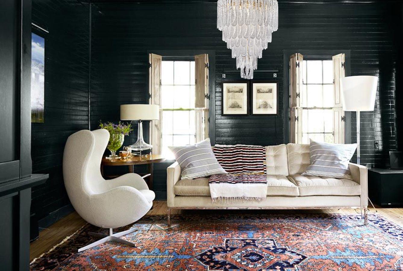 Contemporary Huge Italian Murano Glass Chandelier For Sale