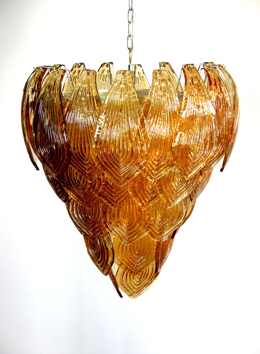 amber glass chandelier