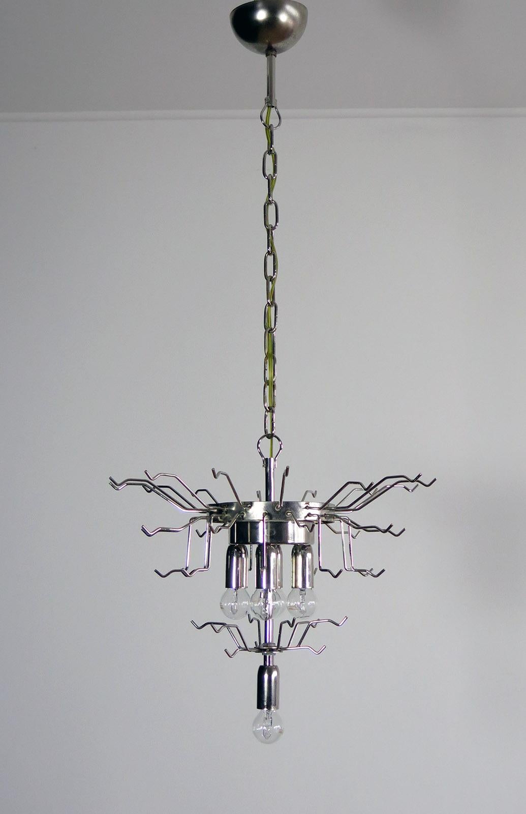 Mid-Century Modern Grand lustre italien en verre de Murano à six niveaux en feutre de Barovier e Toso en vente