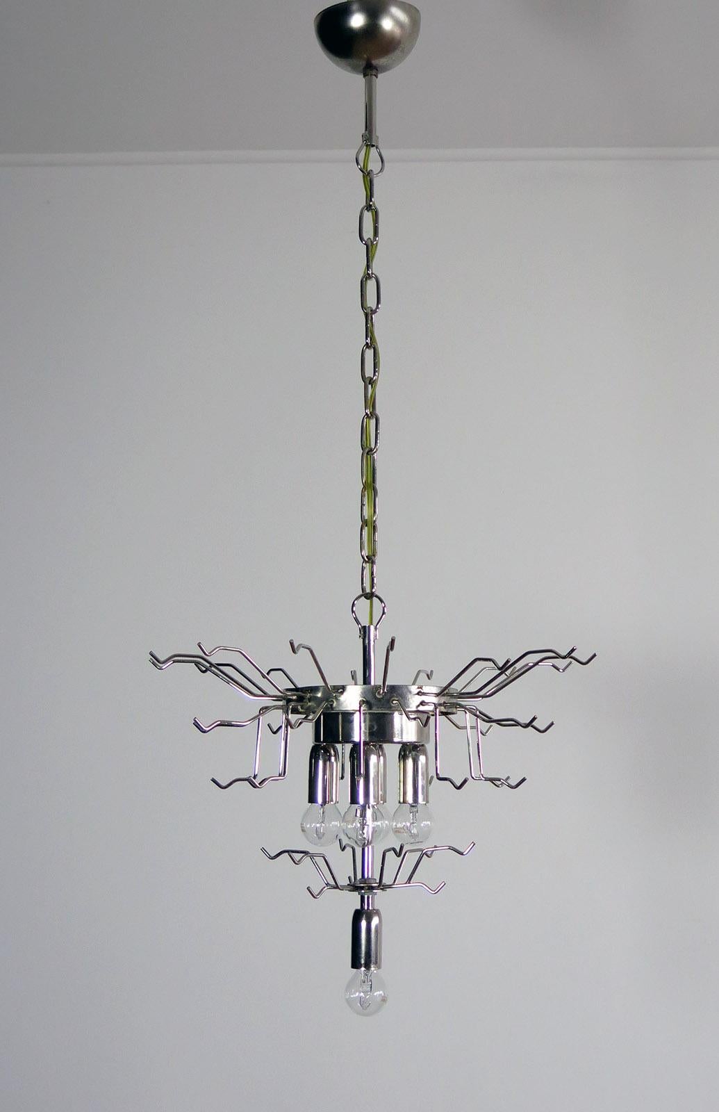 Mid-Century Modern Huge Italian Murano Six-Tier Felci Glass Chandelier by Barovier e Toso For Sale