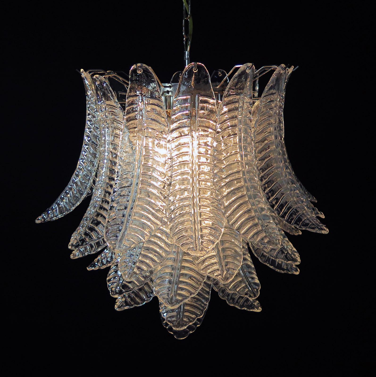 Late 20th Century Huge Italian Murano Six-Tier Felci Glass Chandelier by Barovier e Toso For Sale