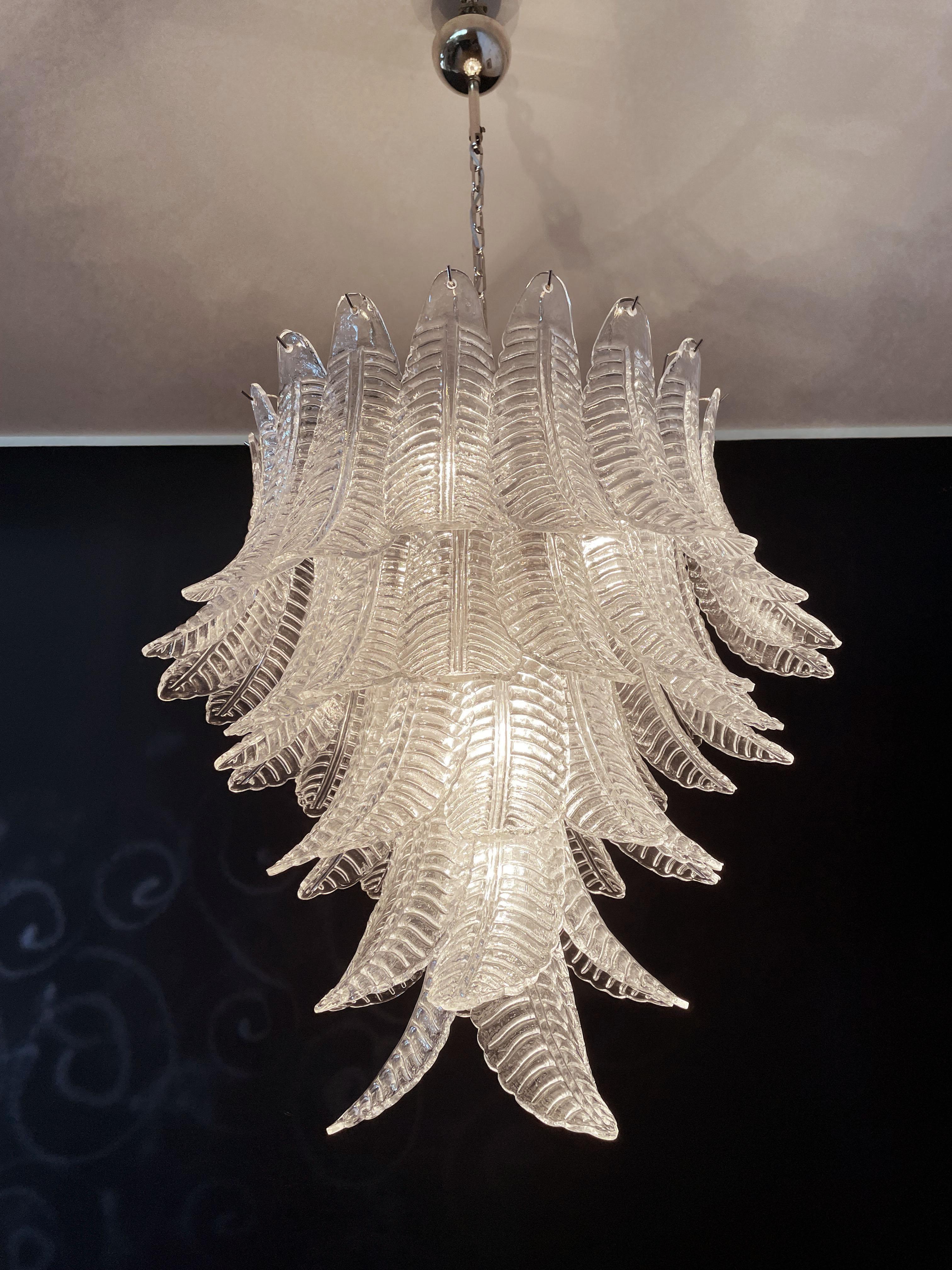 Huge Italian Murano Six-Tier Felci Glass Chandelier For Sale 11