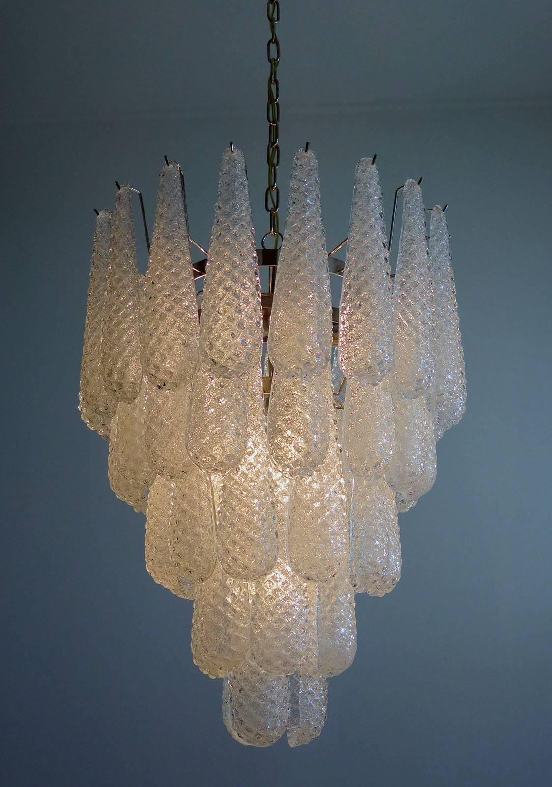 pink murano chandelier