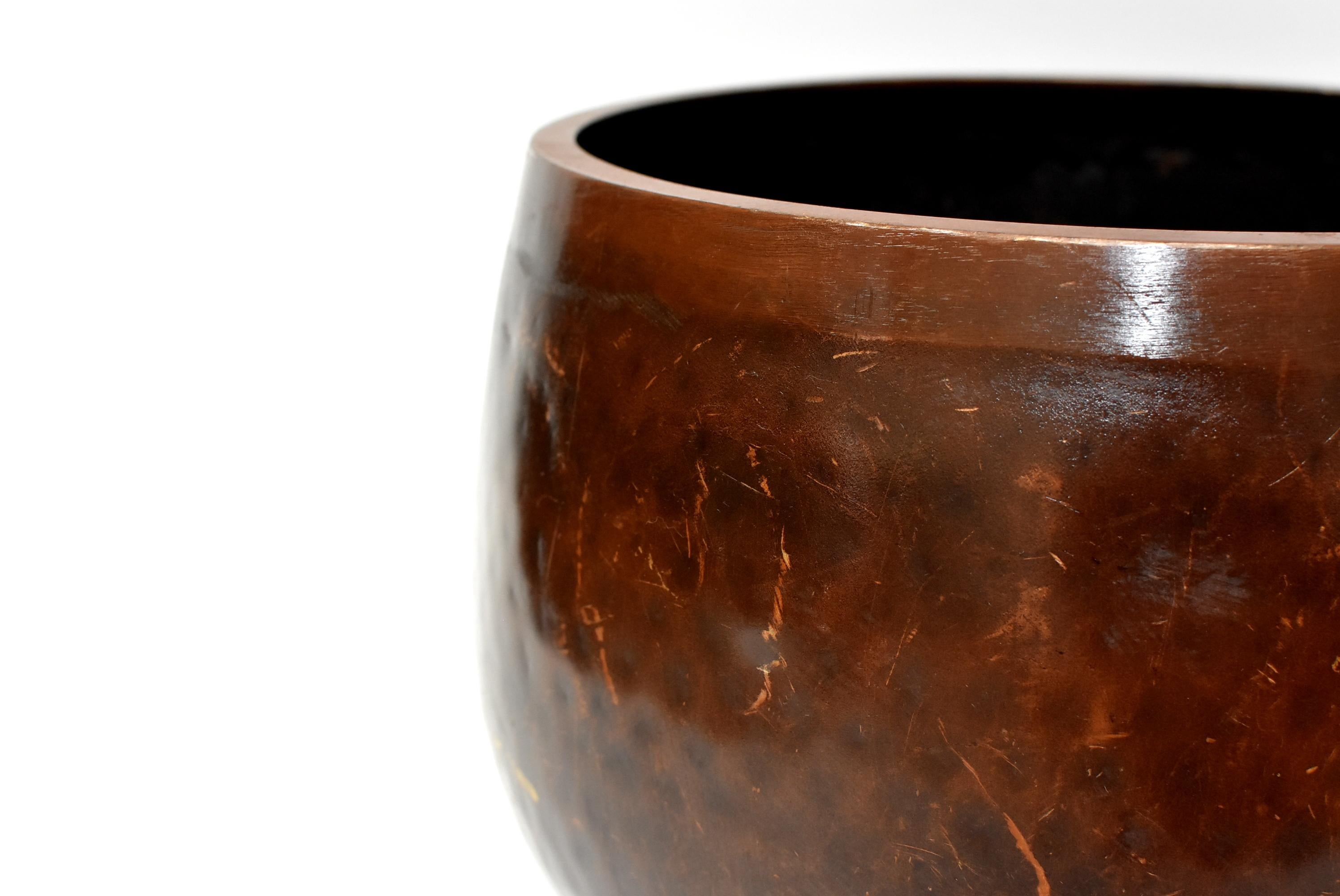 Huge Japanese Antique Bronze Singing Bowl, Copper, Hand-Hammered 2