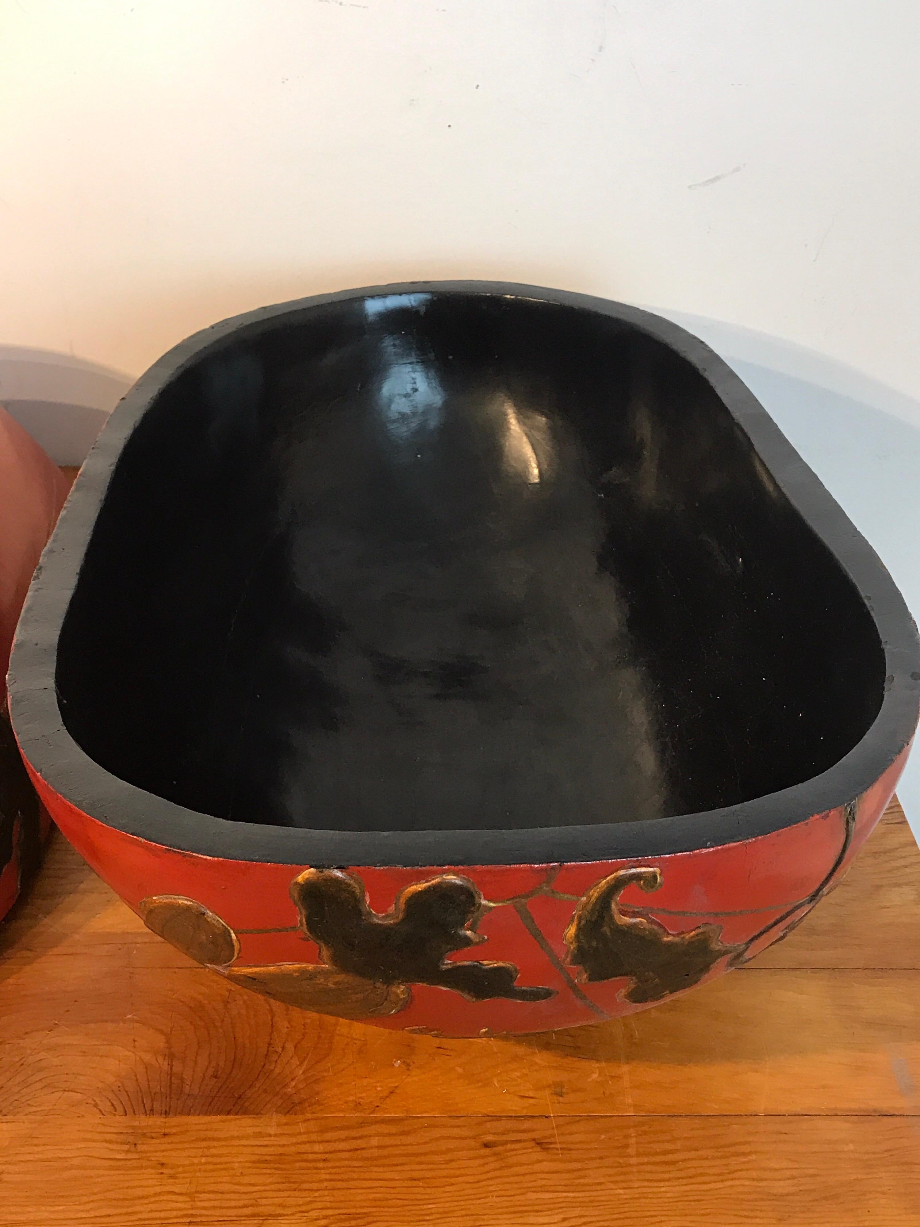 Huge Japanese Red Lacquerware Gourd Motif Box 7