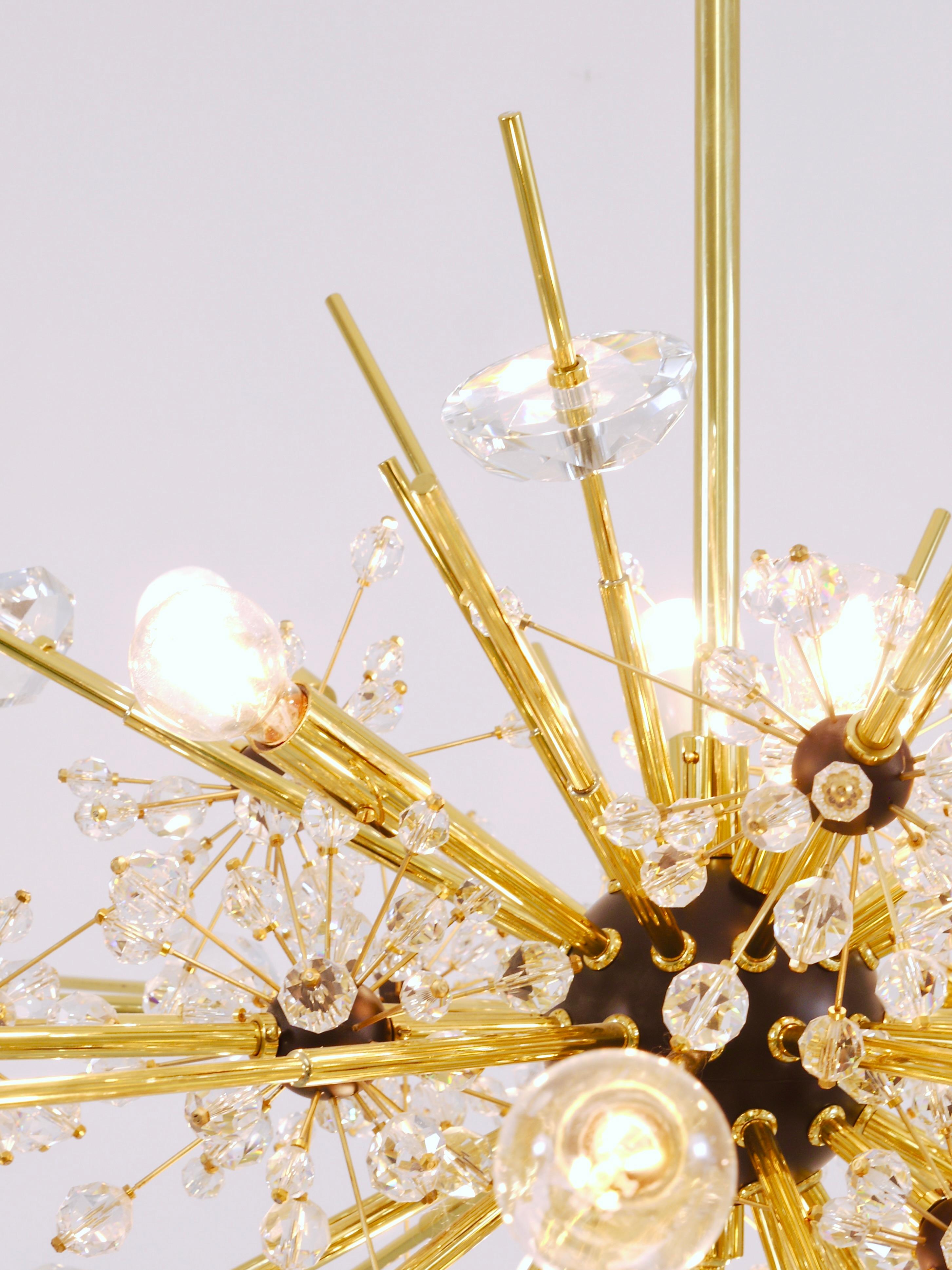 Riesiger J.L. Lobmeyr Metropolitan Opera Sputnik Kristall Messing Met Kronleuchter Wien im Angebot 5