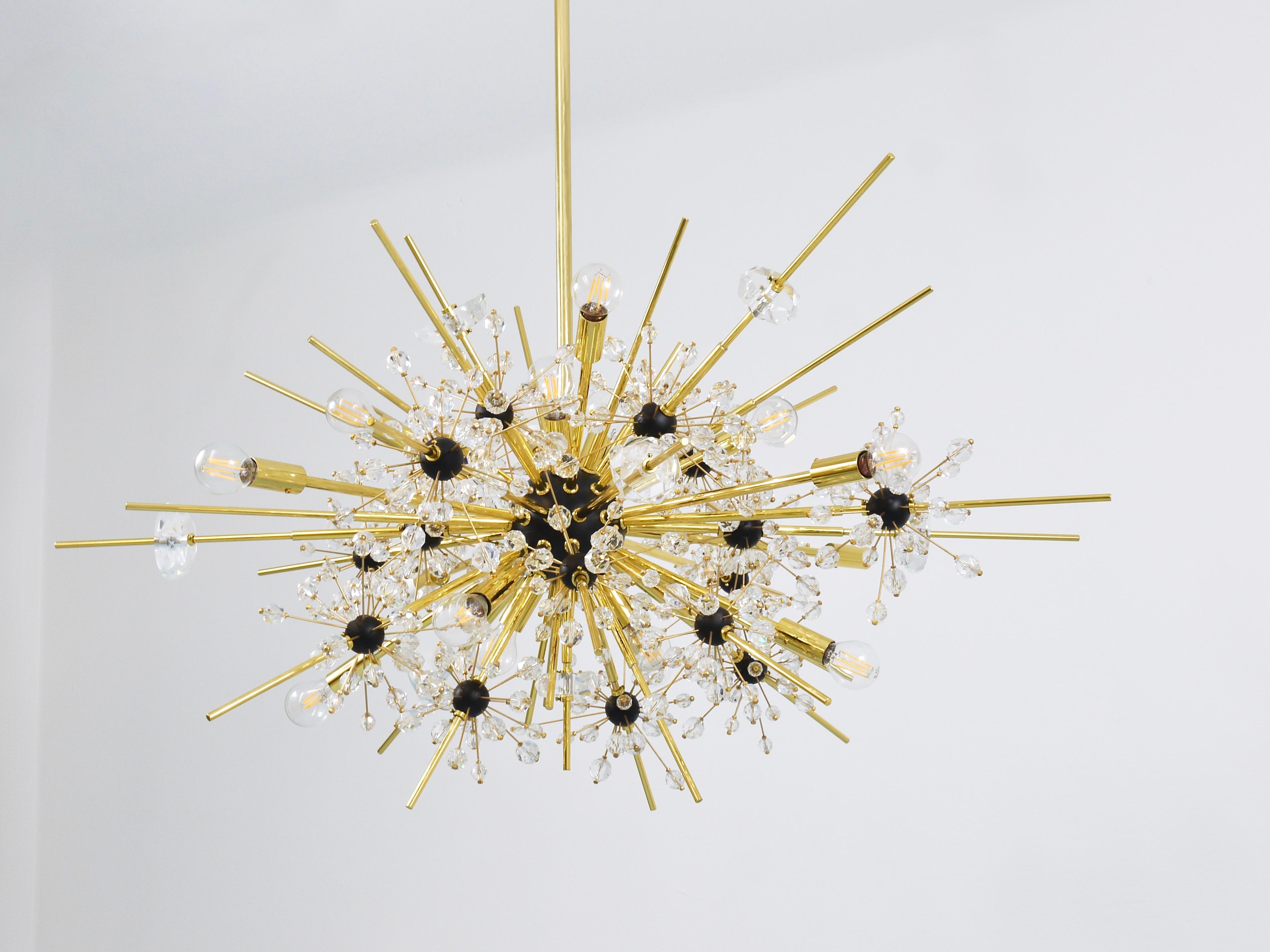 Riesiger J.L. Lobmeyr Metropolitan Opera Sputnik Kristall Messing Met Kronleuchter Wien im Angebot 8