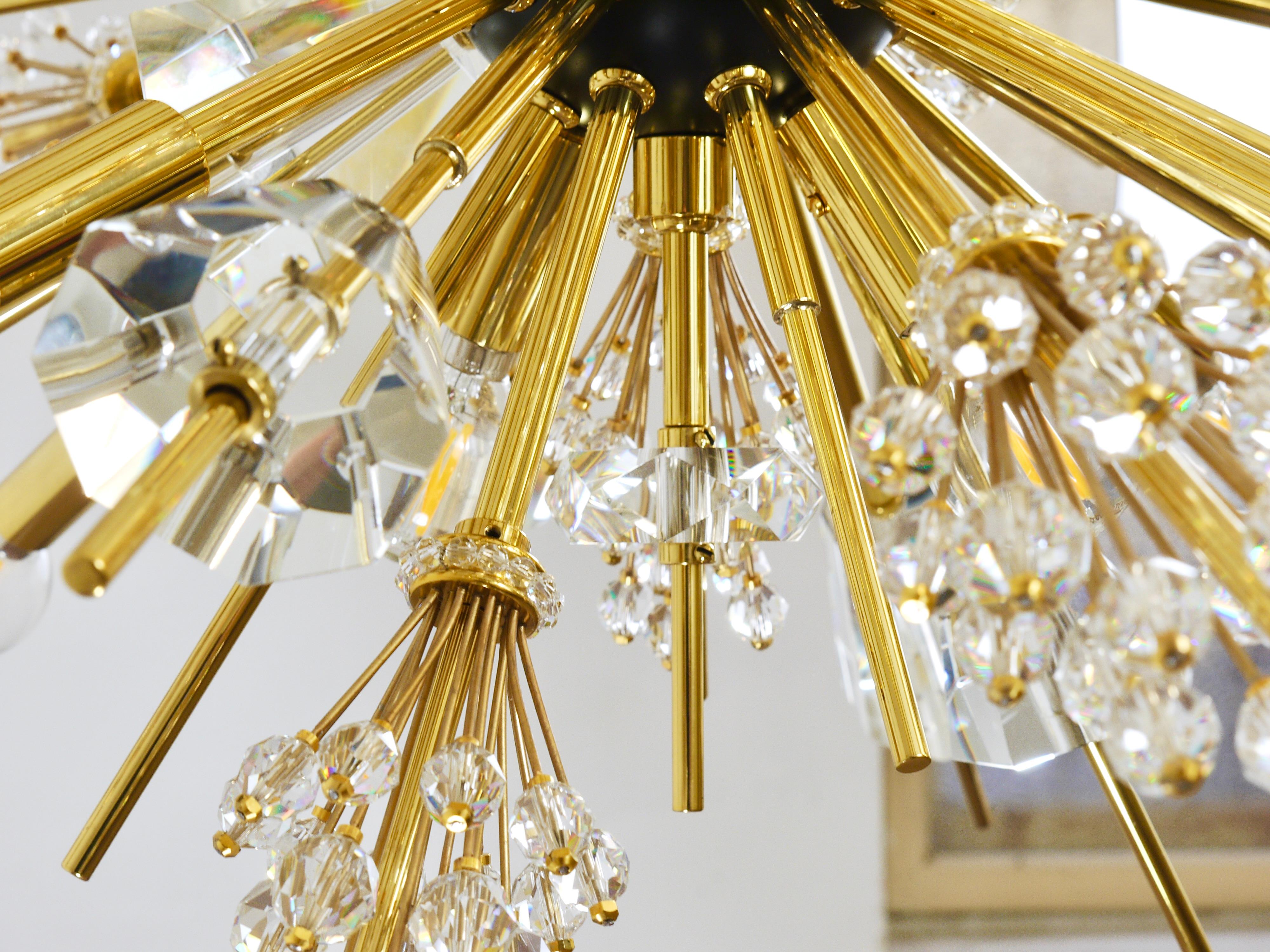 I.L.A. Lobmeyr Metropolitan Opera Sputnik Cristal Brass Met Chandelier Vienne en vente 12
