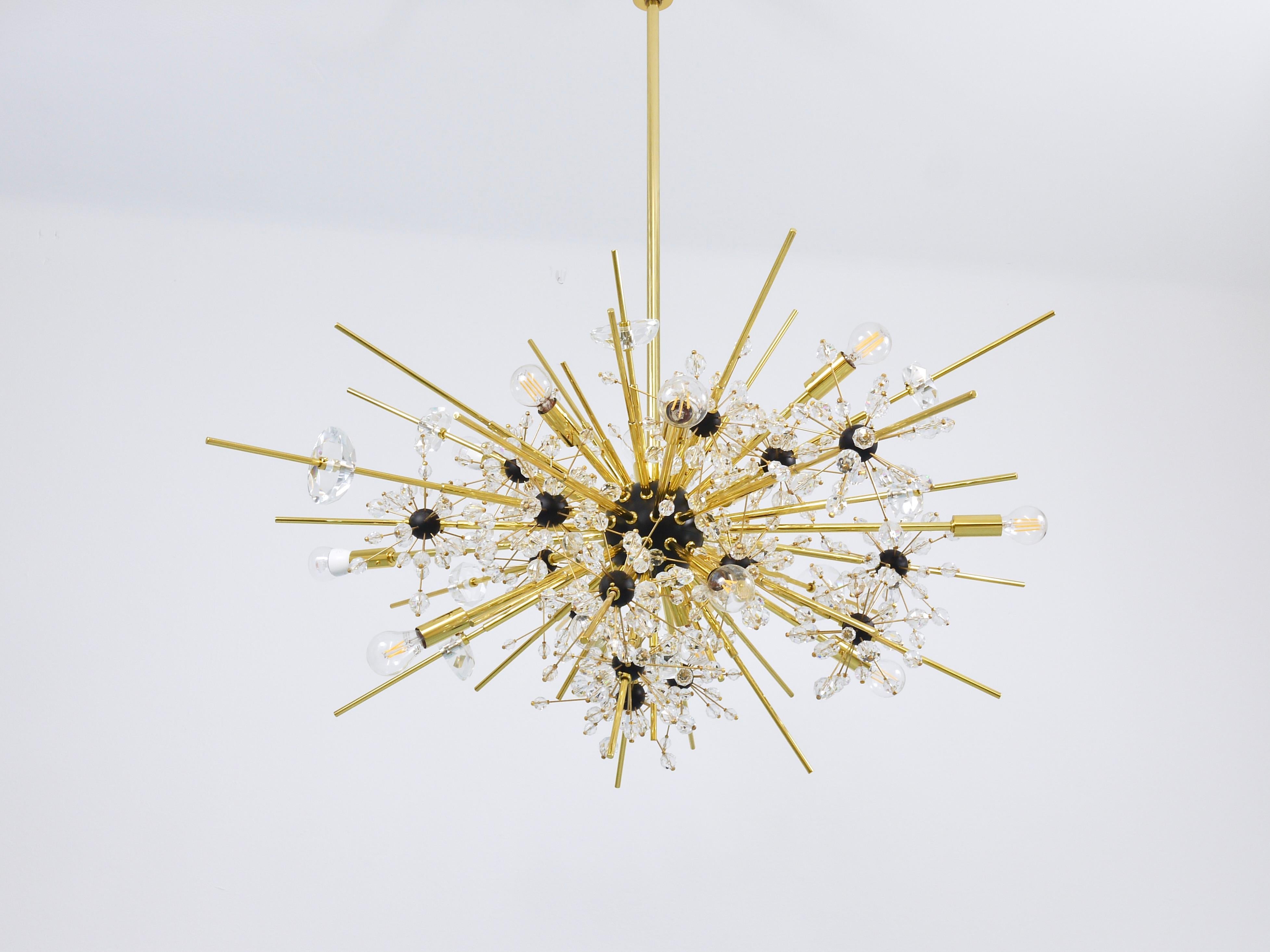 Riesiger J.L. Lobmeyr Metropolitan Opera Sputnik Kristall Messing Met Kronleuchter Wien im Angebot 13