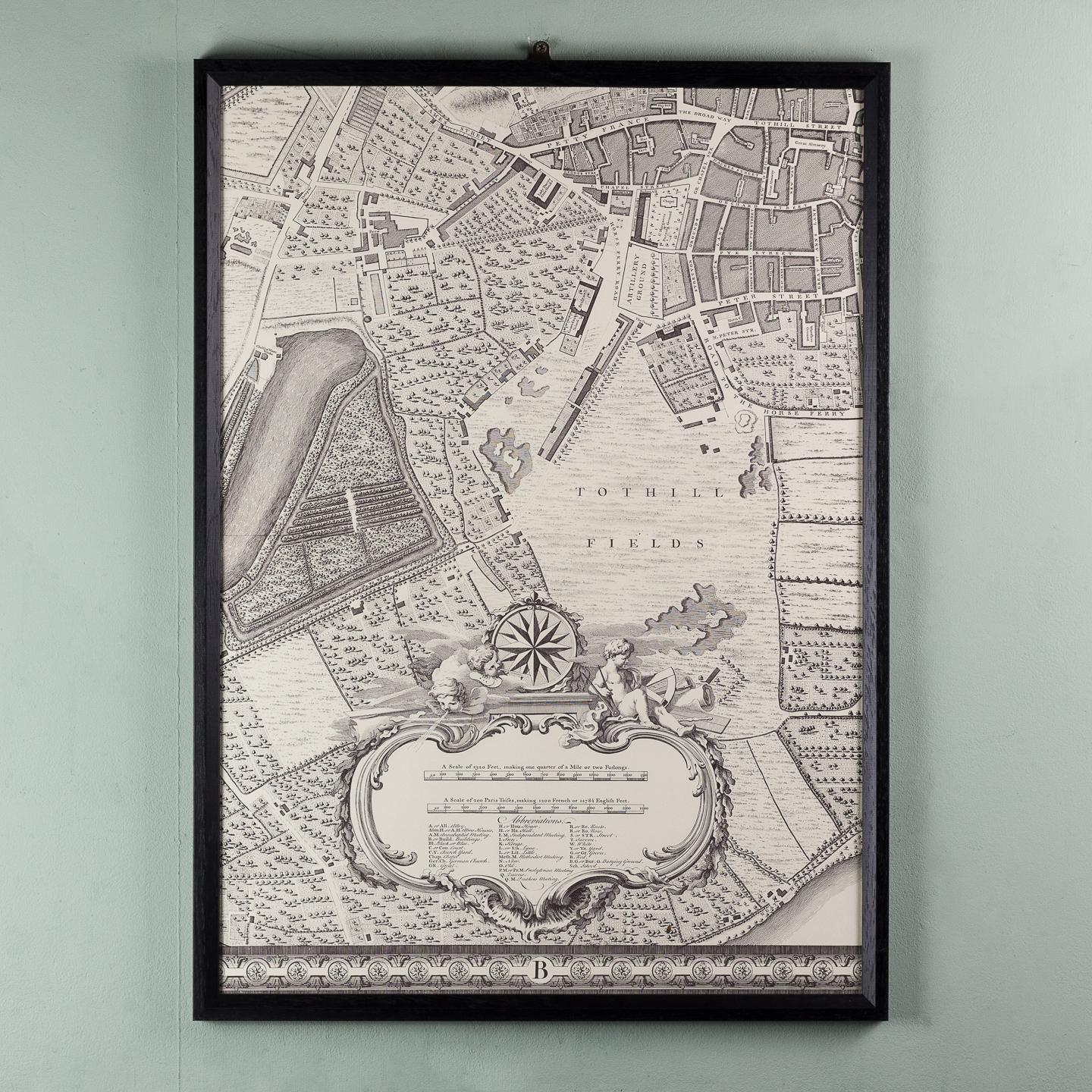 Huge John Rocque Map of London 1746, Republished By Harry Margary 8