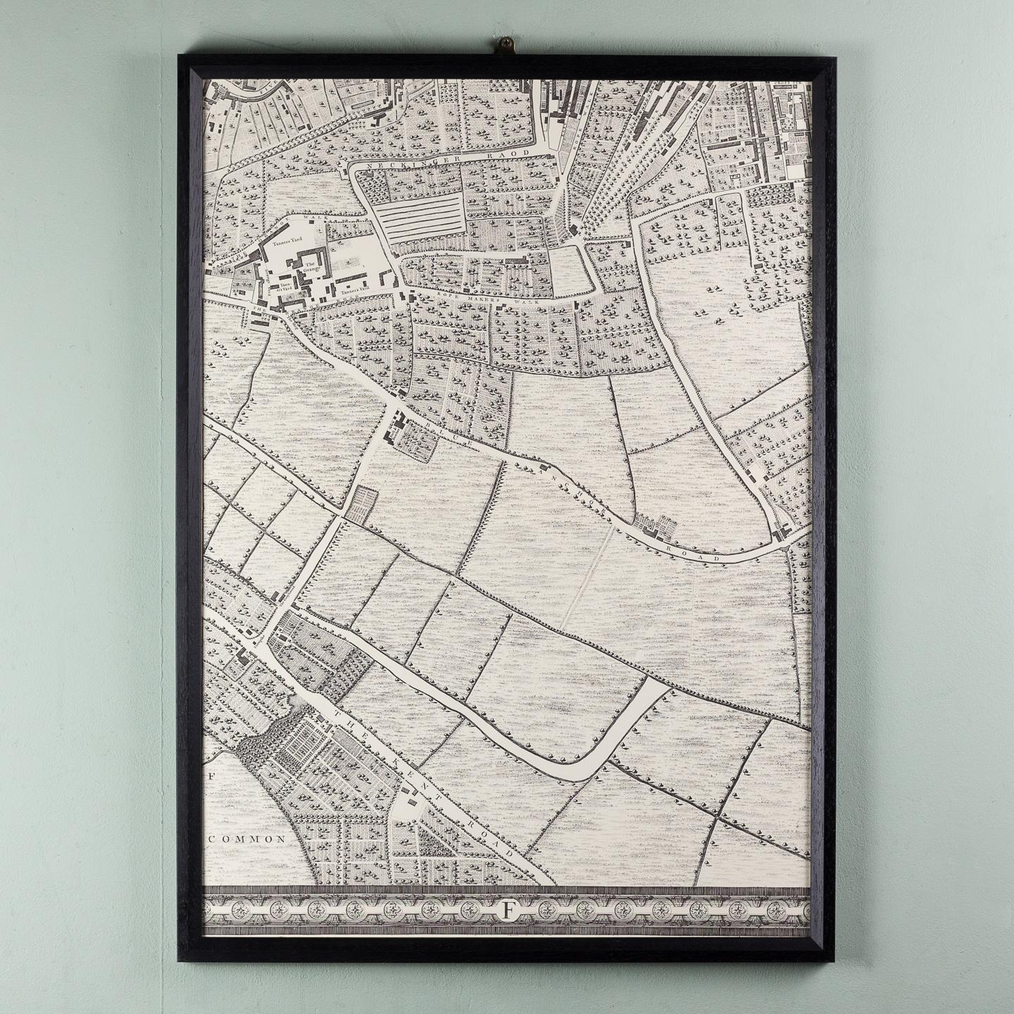 British Huge John Rocque Map of London 1746, Republished By Harry Margary