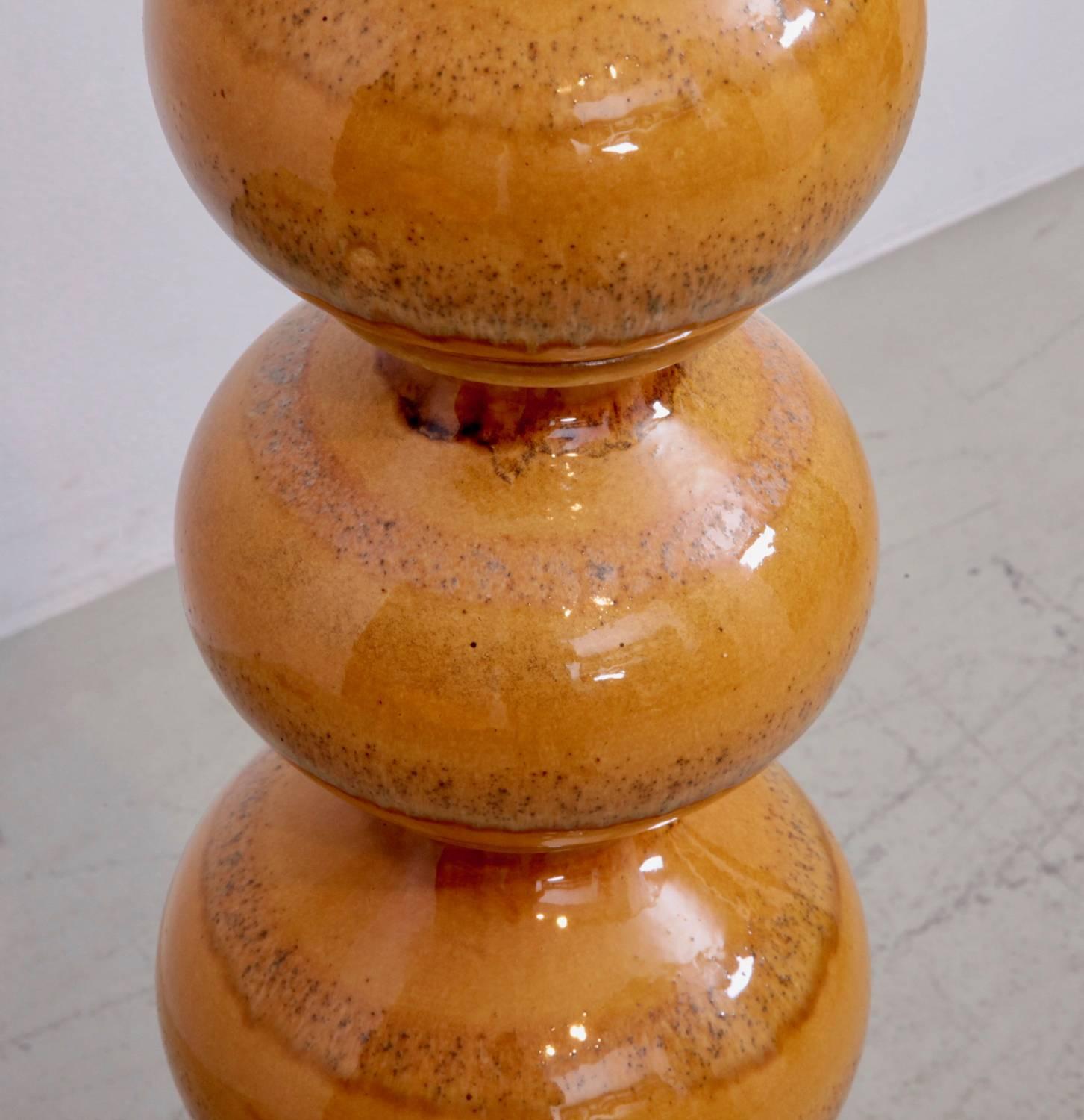 Mid-Century Modern Grand lampadaire Kaiser Leuchten en céramique à bulles, années 1960, Allemagne