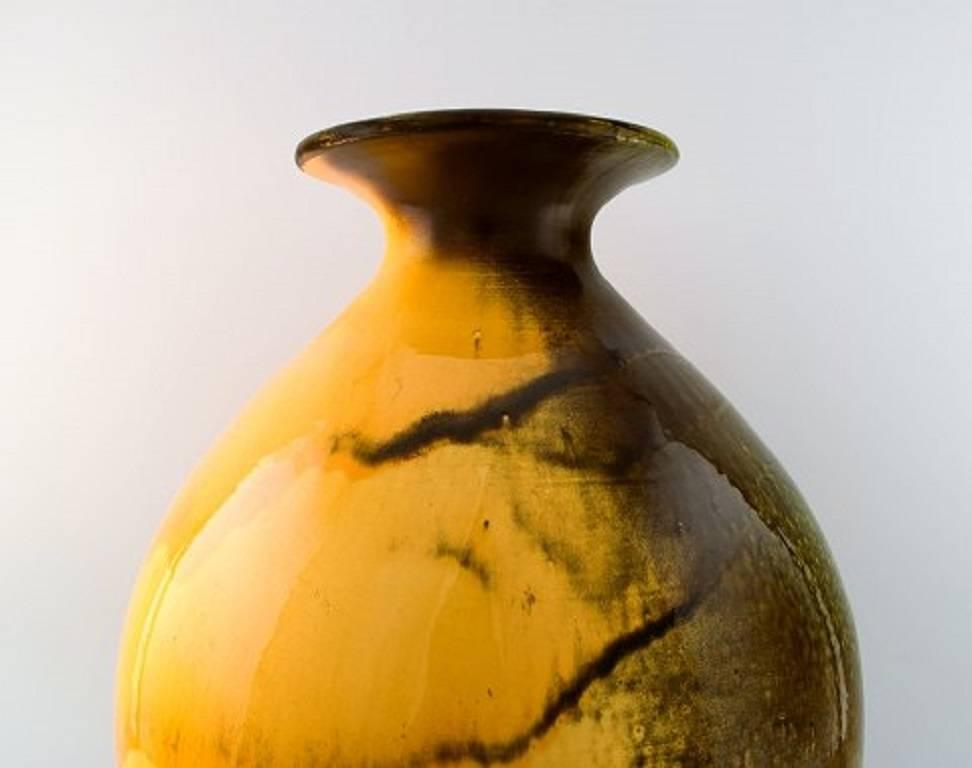 Danish Huge Kähler, Denmark, Svend Hammershøi, Glazed Floor Vase in Stoneware