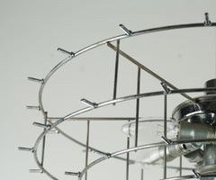 huge kinkeldey CHANDELIER crystal glass and chrome with 66 glass prisms 1960s