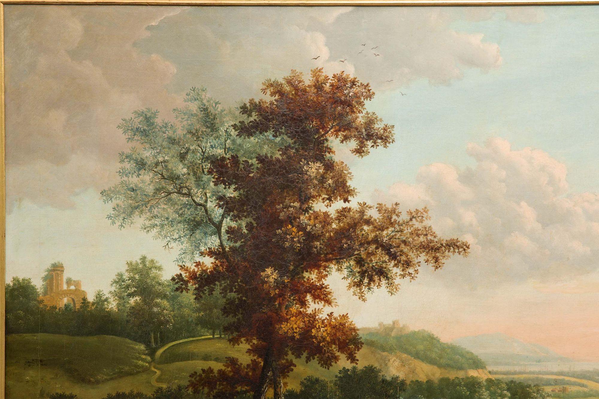 English Huge Landscape Painting of “Second Premium” Attr. John Smith of Chichester For Sale