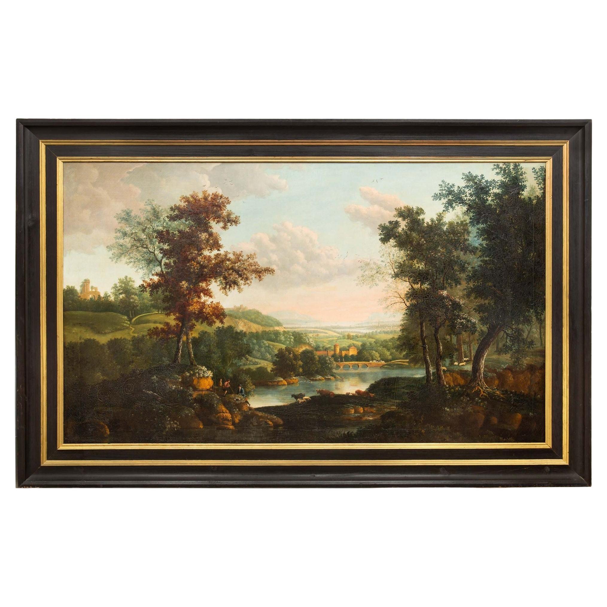 Huge Landscape Painting of “Second Premium” Attr. John Smith of Chichester For Sale