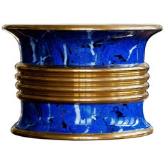 Huge Lapis and Gold Cache-Pot by Christian Dior, circa 1980