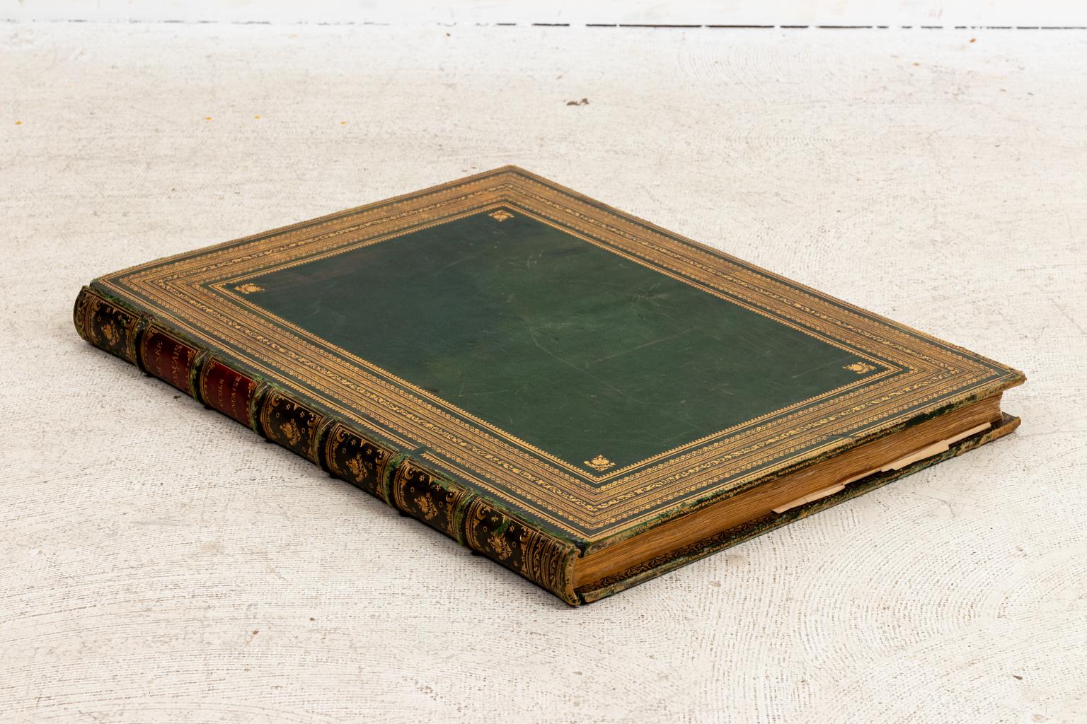 Huge Leatherbound Book Musee Francois Pre 1815 Paris In Good Condition In Stamford, CT