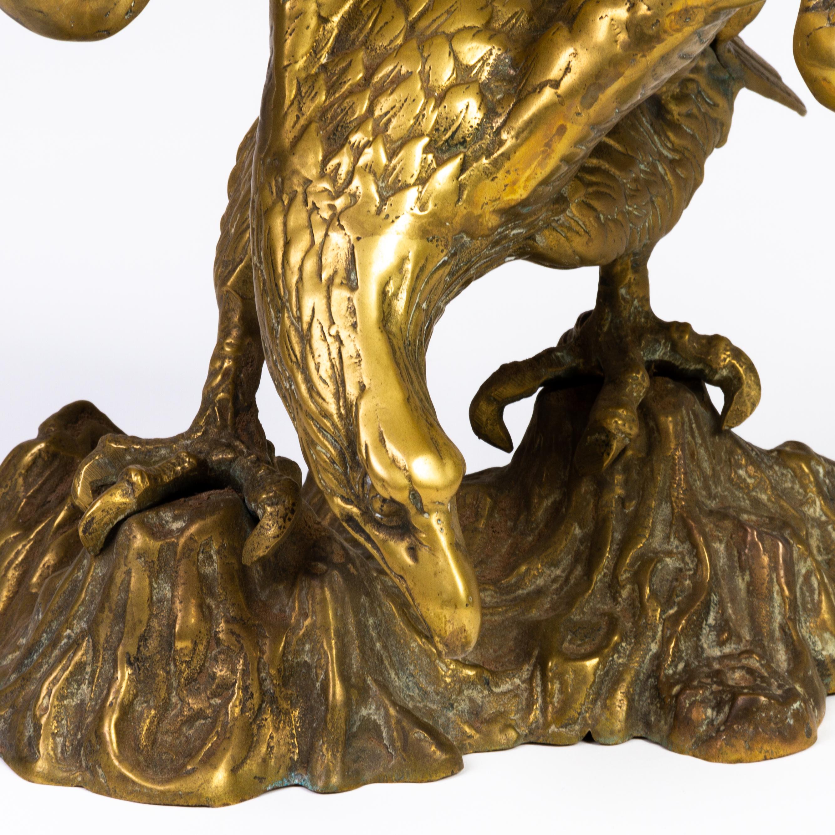 Huge Brass Eagle Sculpture 19th Century 
Good condition.
From a private collection.
Free international shipping.
