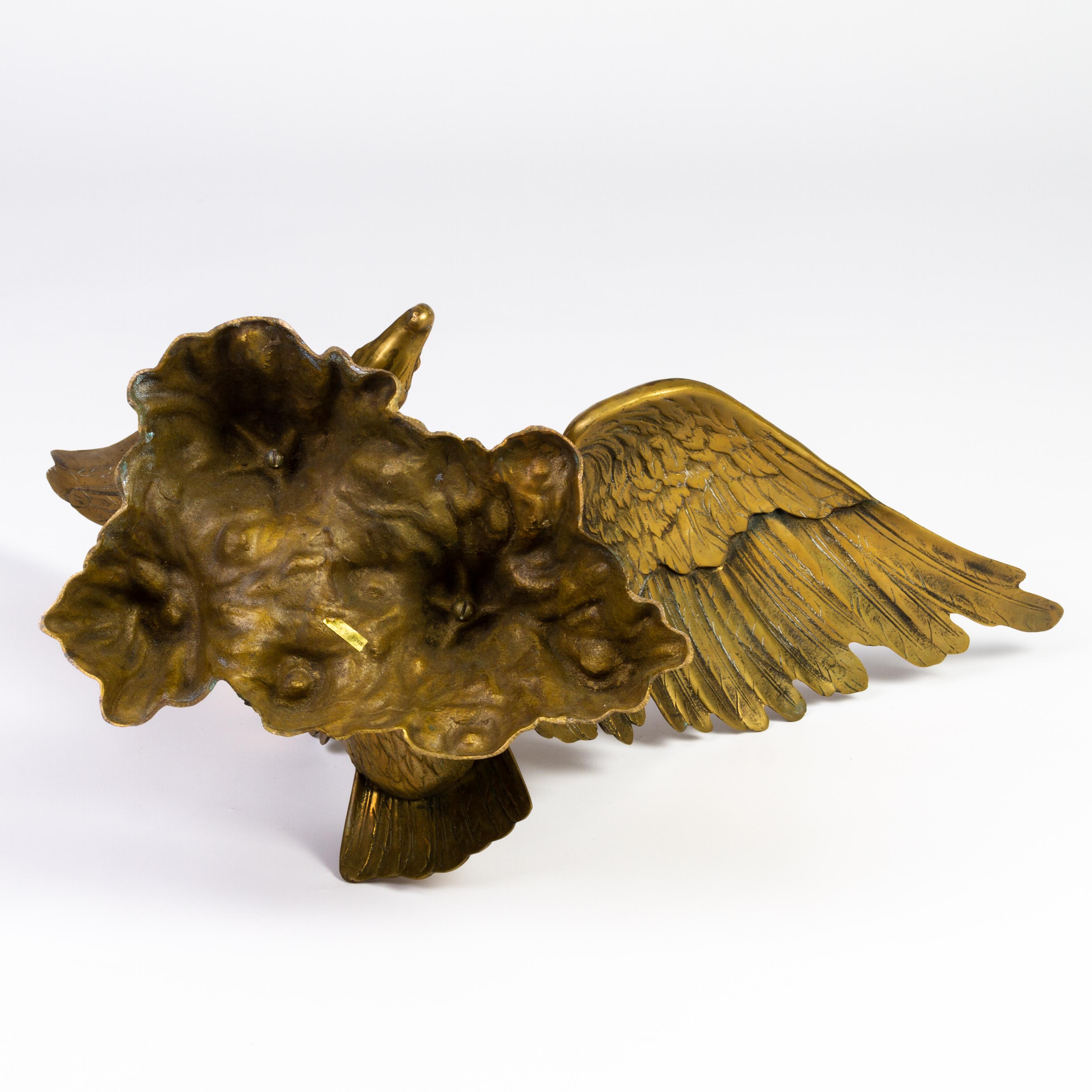 Huge Life Size Brass Eagle Sculpture Early 20th Century In Good Condition For Sale In Nottingham, GB