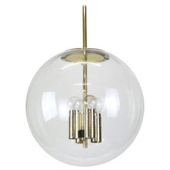 Huge Limburg Glass Ball Pendant, Germany, 1970s