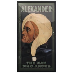 Huge Lithograph "Alexander The Man Who Knows"