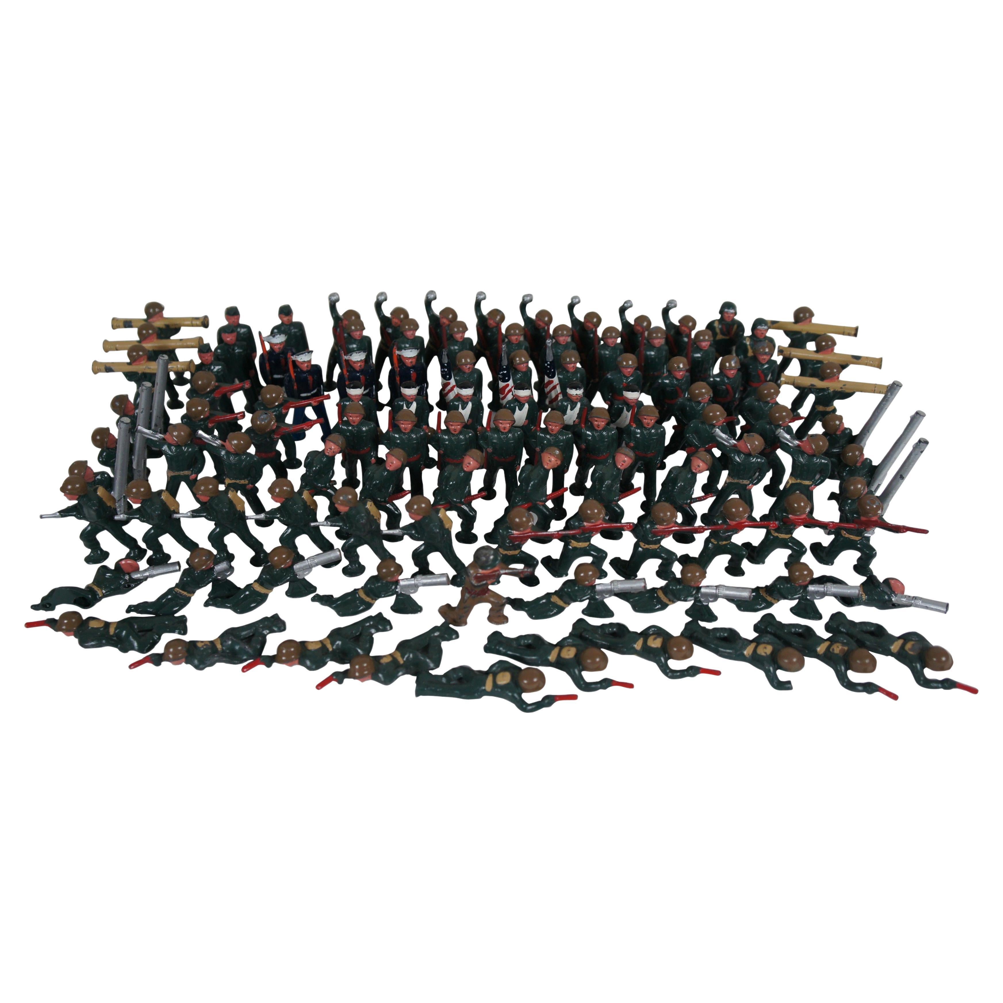 Huge Lot 106 Barclay Manoil Podfoot Lead Toy Soldiers US Military Army Figures