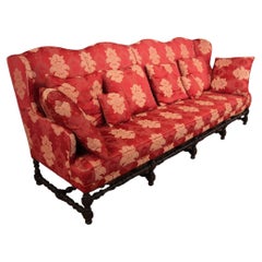 Huge Louis XIII Style Castle Sofa with Wings