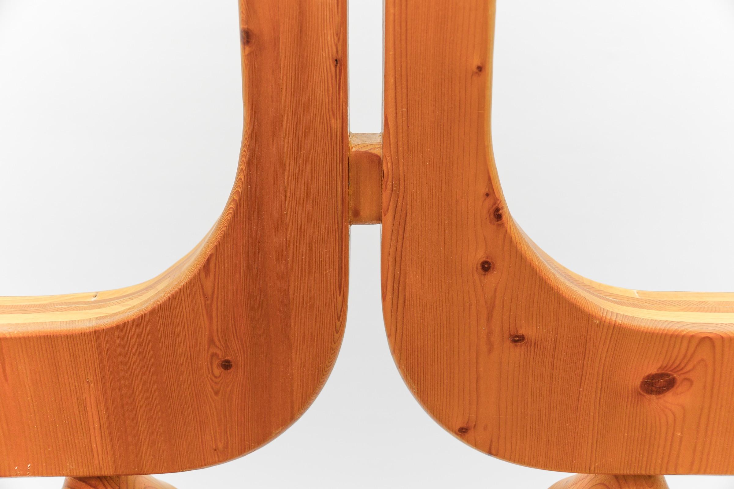 Wunderschöne Pendelleuchte aus Holz von Domus, 1970er Jahre, Italien 8